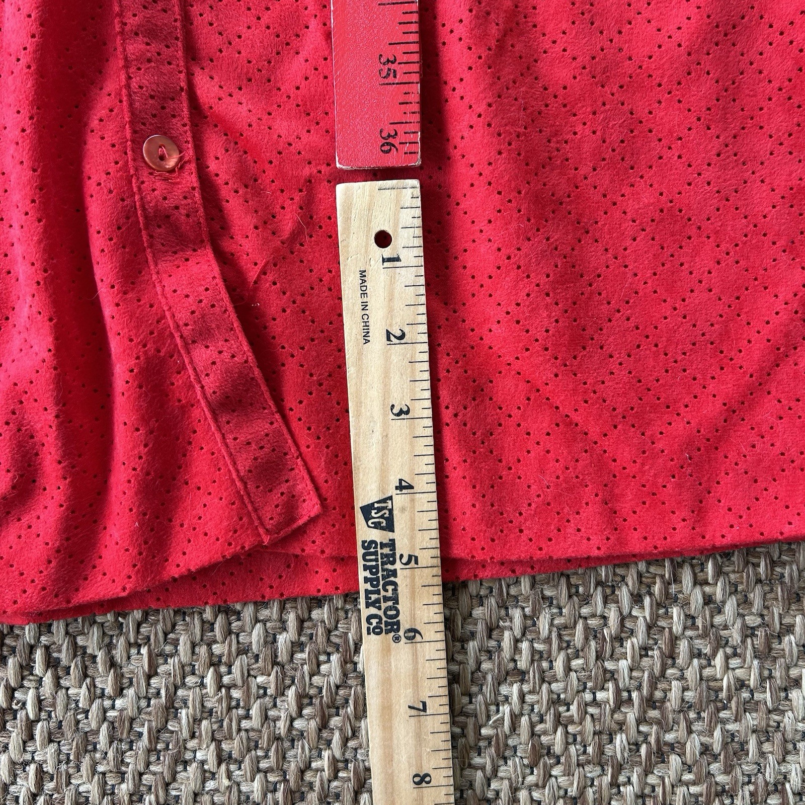 Vintage Germaine Red Button Down Dress Sz 10 Sleeveless READ DESCRIPTION Small