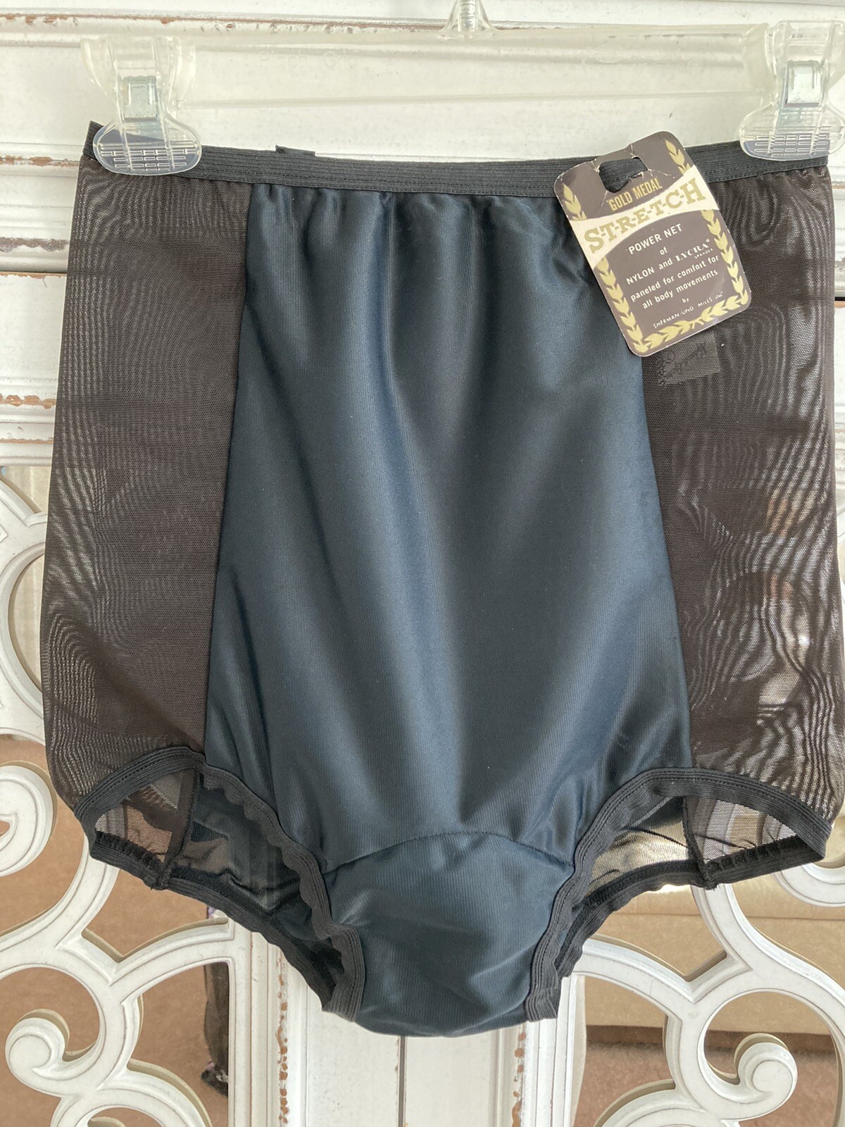 NWT! SPECTACULAR! Vtg Nylon & Lycra GOLD MEDAL Dbl Gusset Pillowtab Panties! 7/L