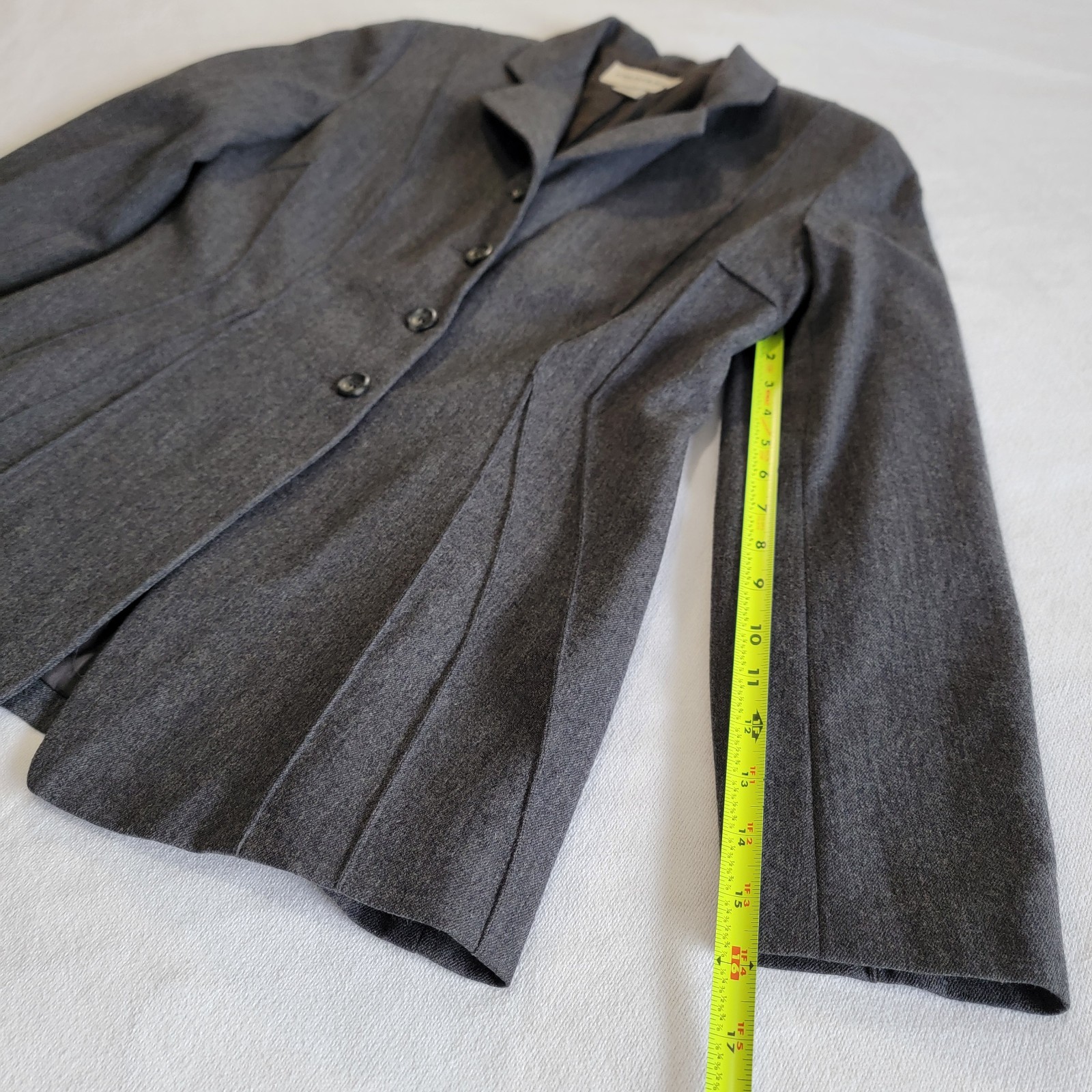 Vintage 90 Single Breasted Blazer Emanuel Ungaro Grey Tailored Women Size S 6/40