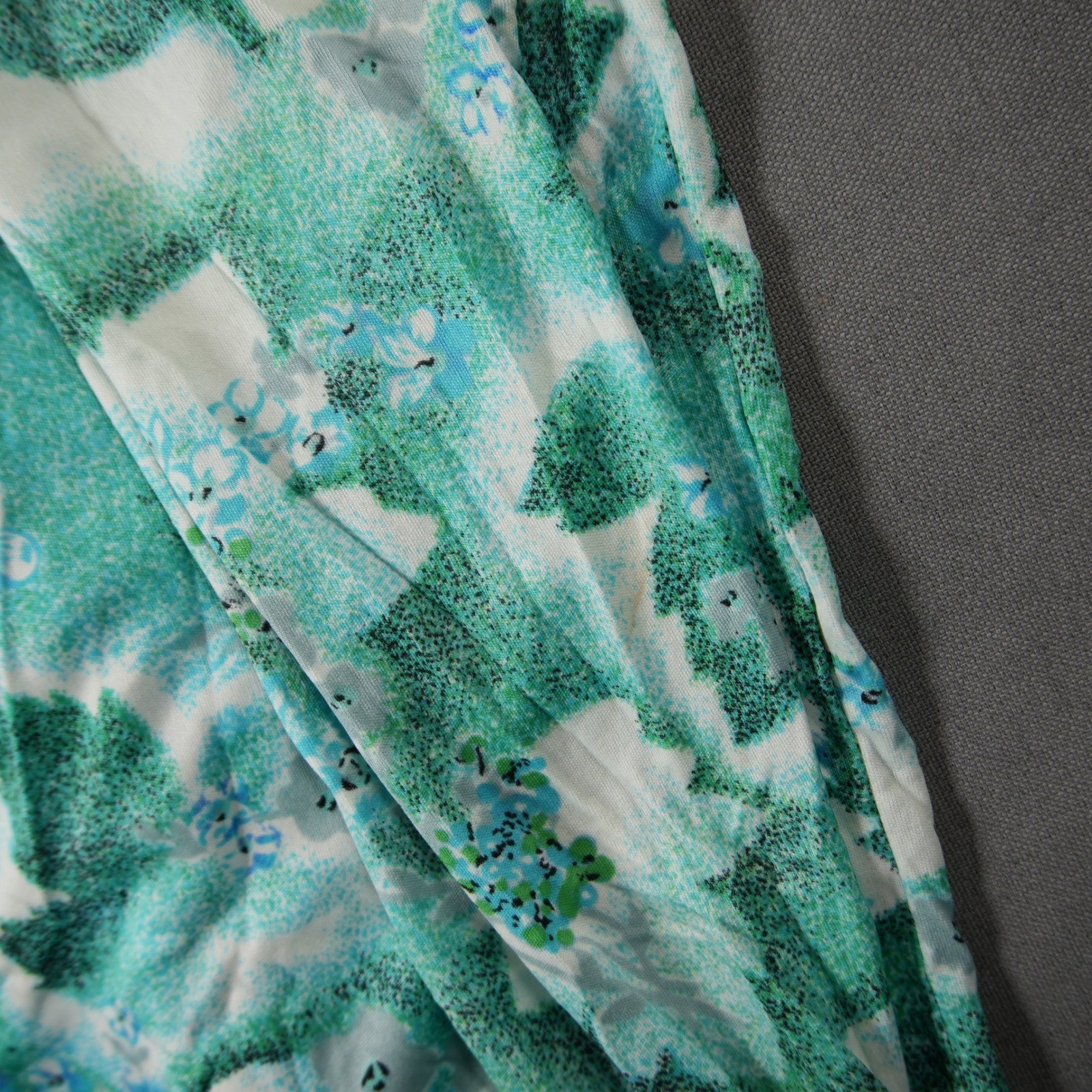 70s Kmart Vintage Floral Western Cowgirl Long Sleeve Blue Women Shirt XS