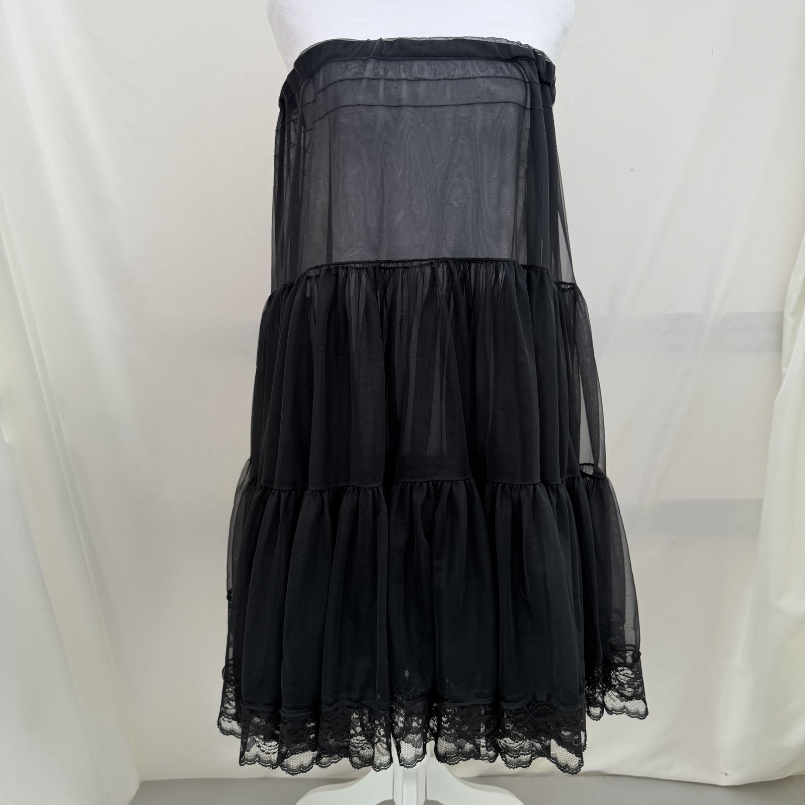 VTG Malco Modes Western Square Dance Lace Petticoat Crinoline Women’s Medium