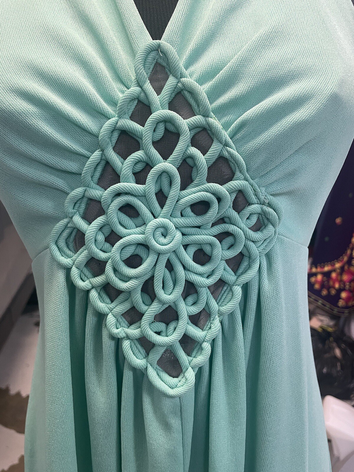 1970’s Mint Green Amy Deb Maxi Formal