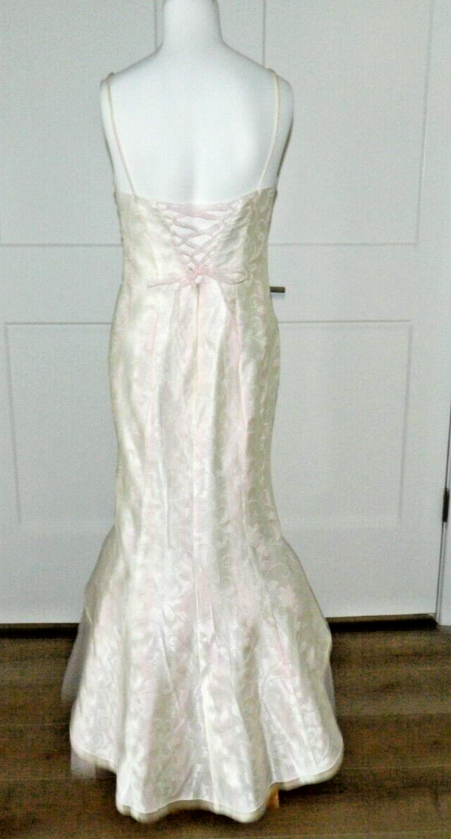 Vintage Zum Zum Irridescent Tulle Trumpet Special Occasion Dress sz 0