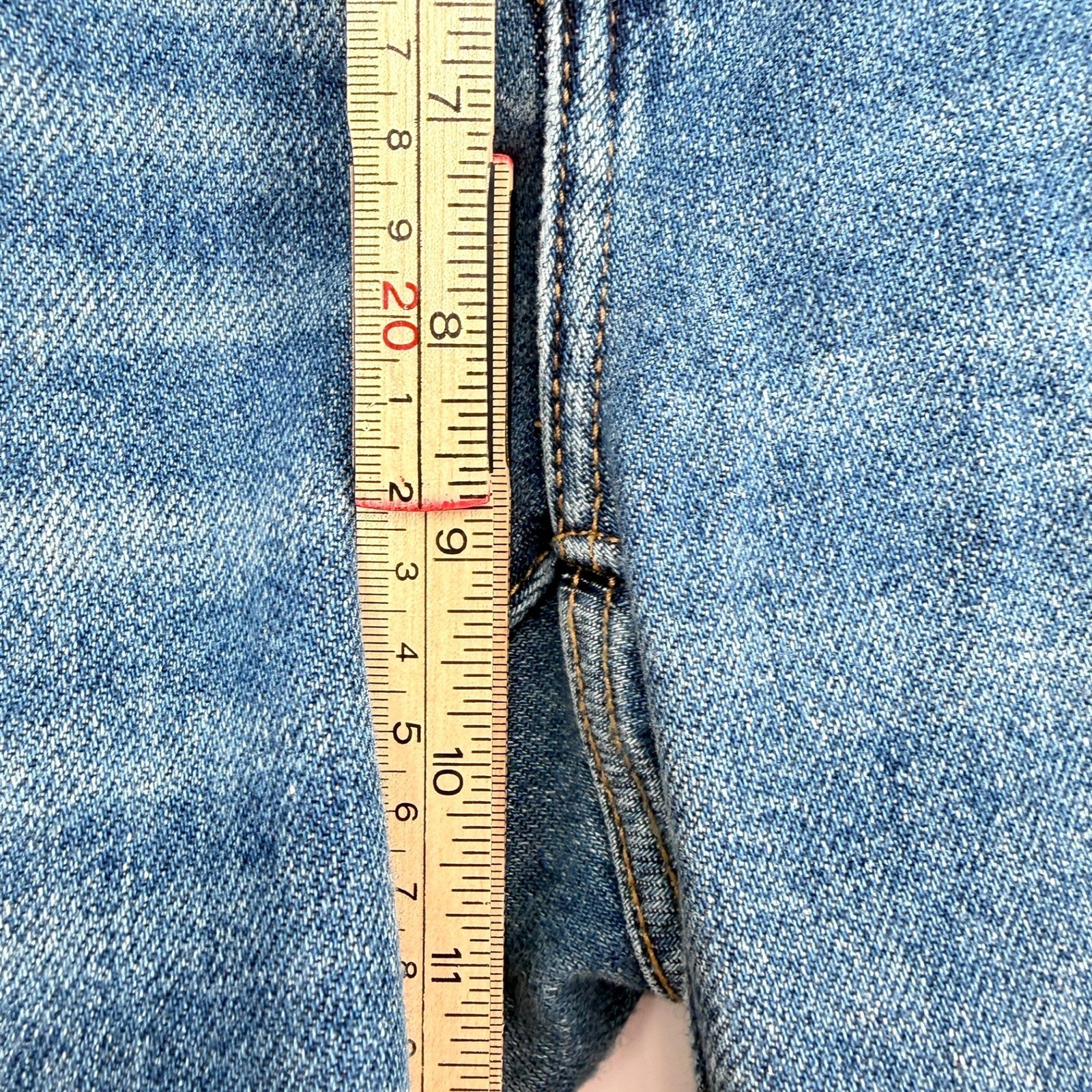 Hatch Maternity Straight Leg Crop Jeans Side Stretch Medium Wash Raw Hem Size 28