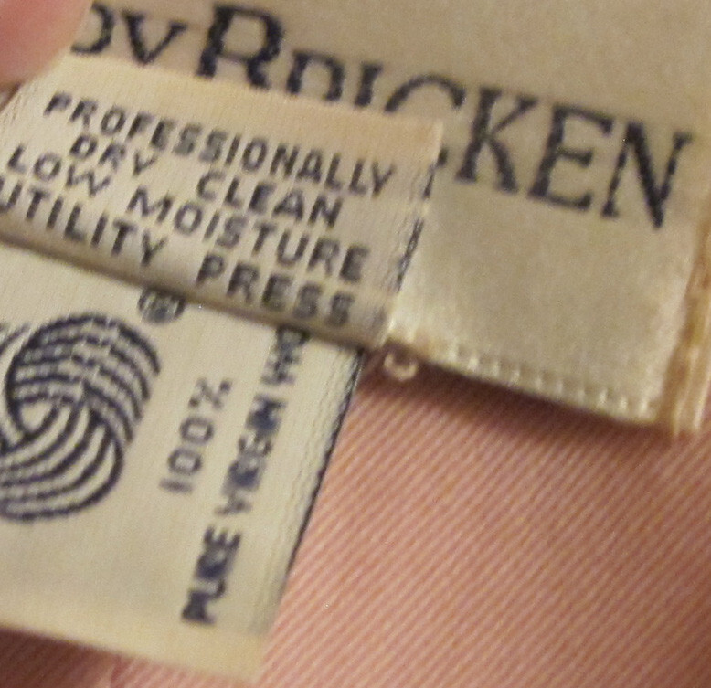 Nordstroms Dress~BARRY BRICKEN~REDUCED Vintage 80s~Ballet Pink Wool~SZ 8~FREE H