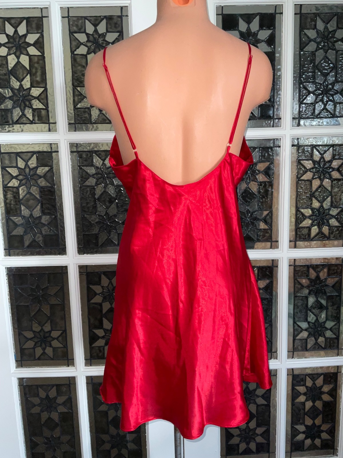 Vintage Frederick’s of Hollywood Silky Red Nightie Nightgown Sz. M