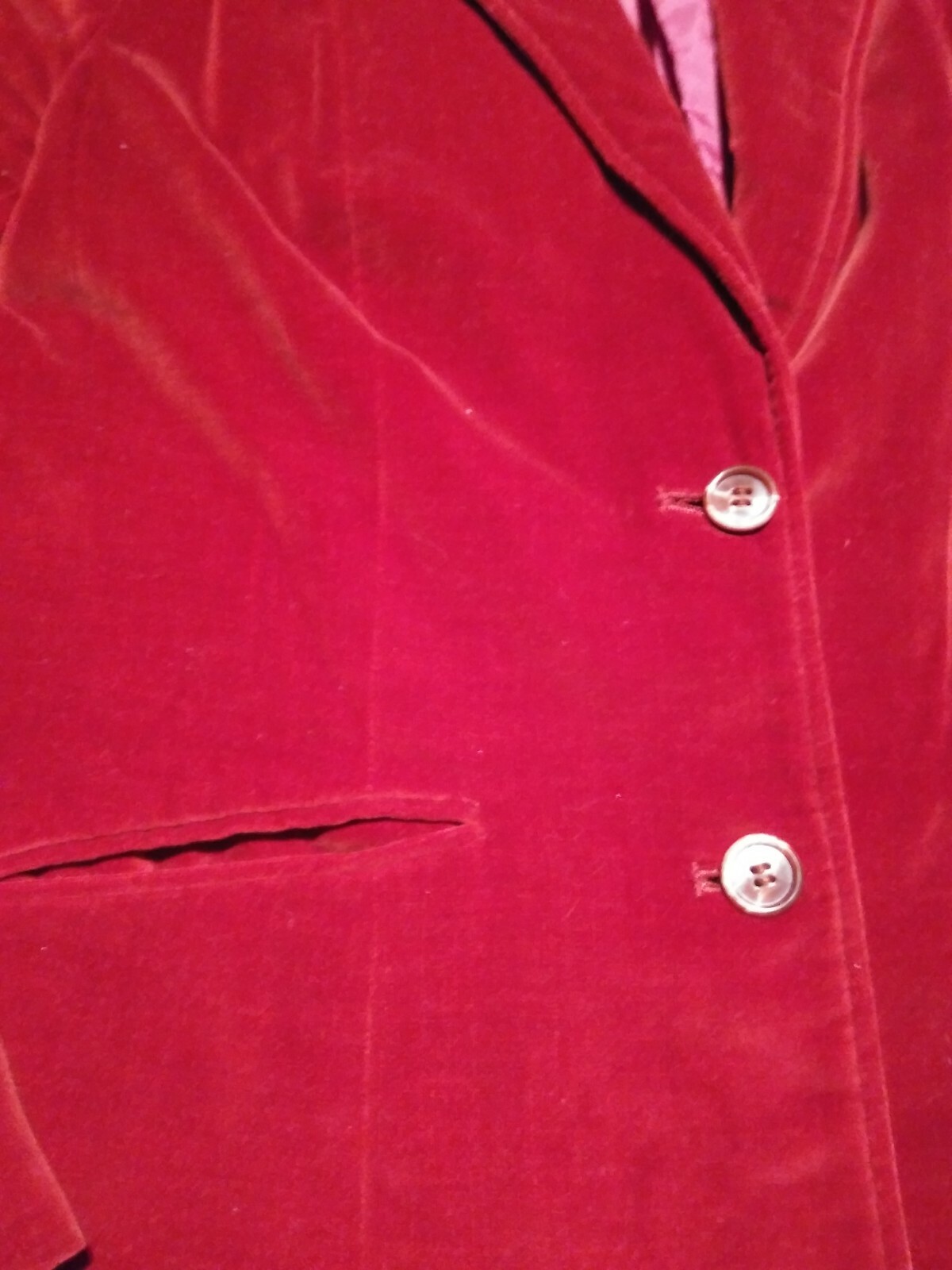 Vintage Present Co Womens Button Up Blazer Size 5 Velour Jacket Japan Orange Red