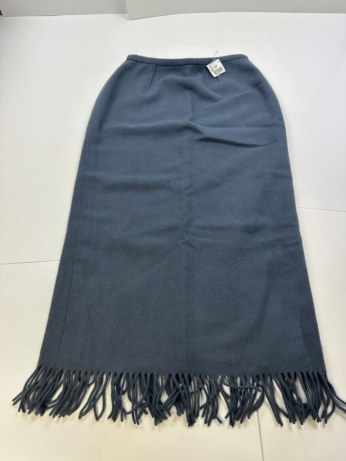 NWT Vintage 70’s Waldman England 100% Lambswool Midi Maxi Fringe Skirt Size 8