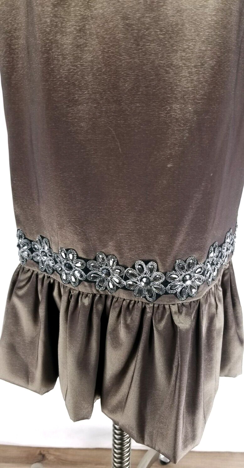 NWT Vtg Rossi Roma Italy Women Size S Silk Blend Skirt Long Sleeve Jacket Bronze