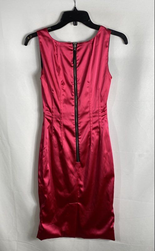 Vintage Y2K Dolce & Gabbana Women&rsquo;s Pink Satin Sleeveless Sheath Dress Sz IT 38