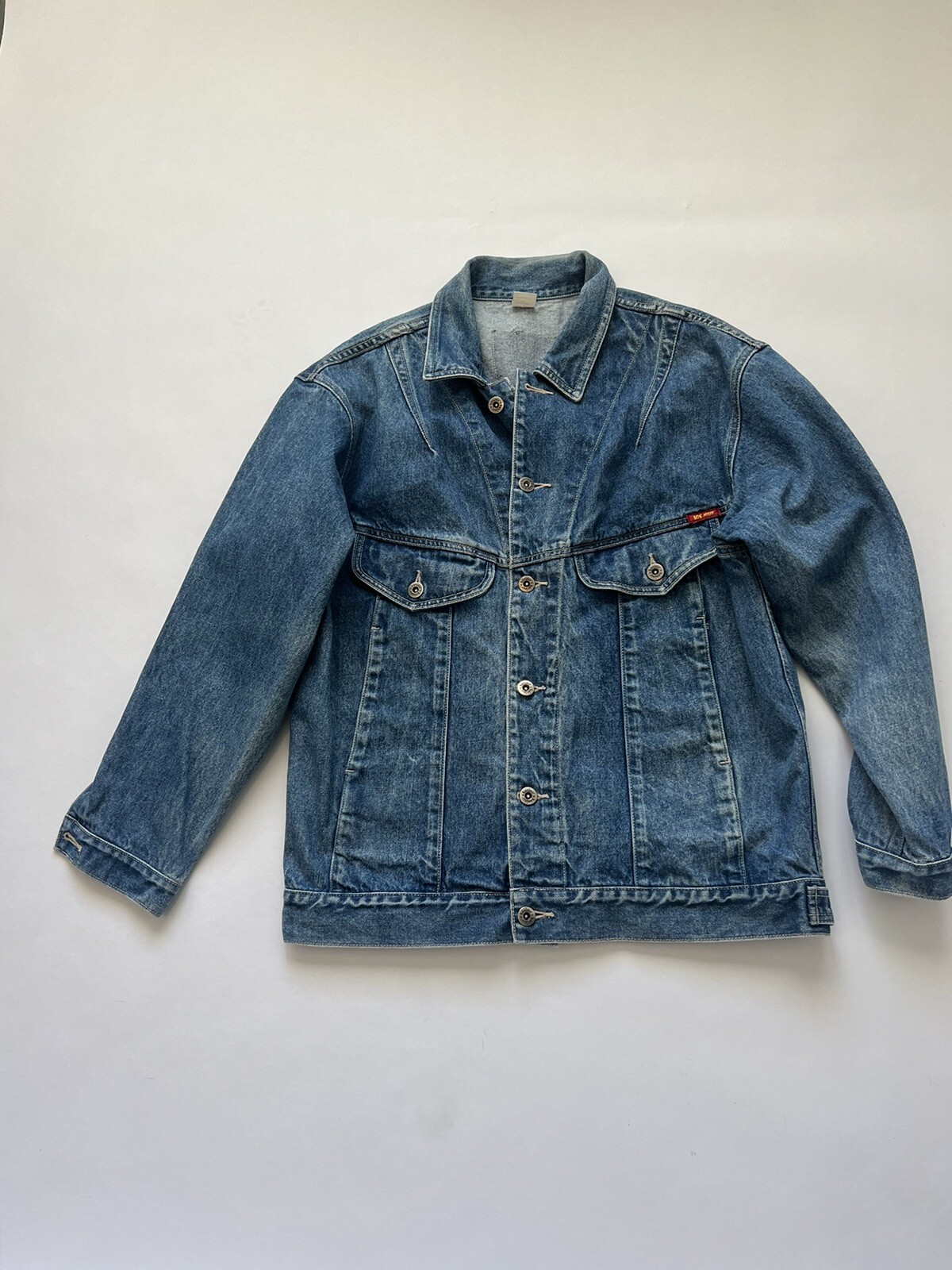 Vintage 92k Vtg Bonjour Denim Jean Jacket Medium 90s Button