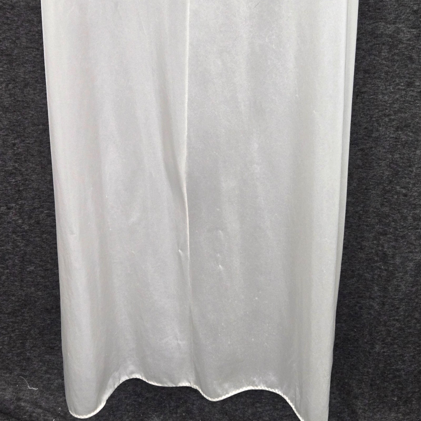 Cachet Sears Nightgown Womens Medium Ivory Lace Trim Nylon Slip USA Vintage
