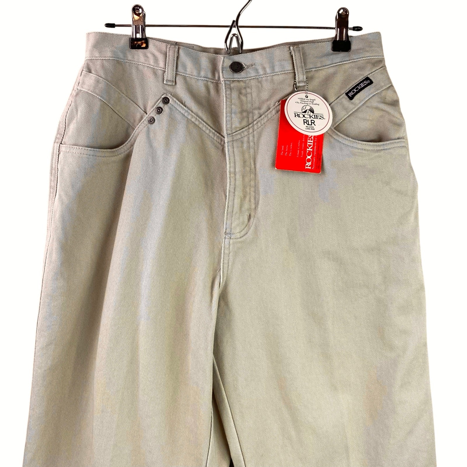 Vintage Rockies Tan Denim Jeans Size 12/ 31&Prime; Waist Deadstock 80&rsquo;s Western