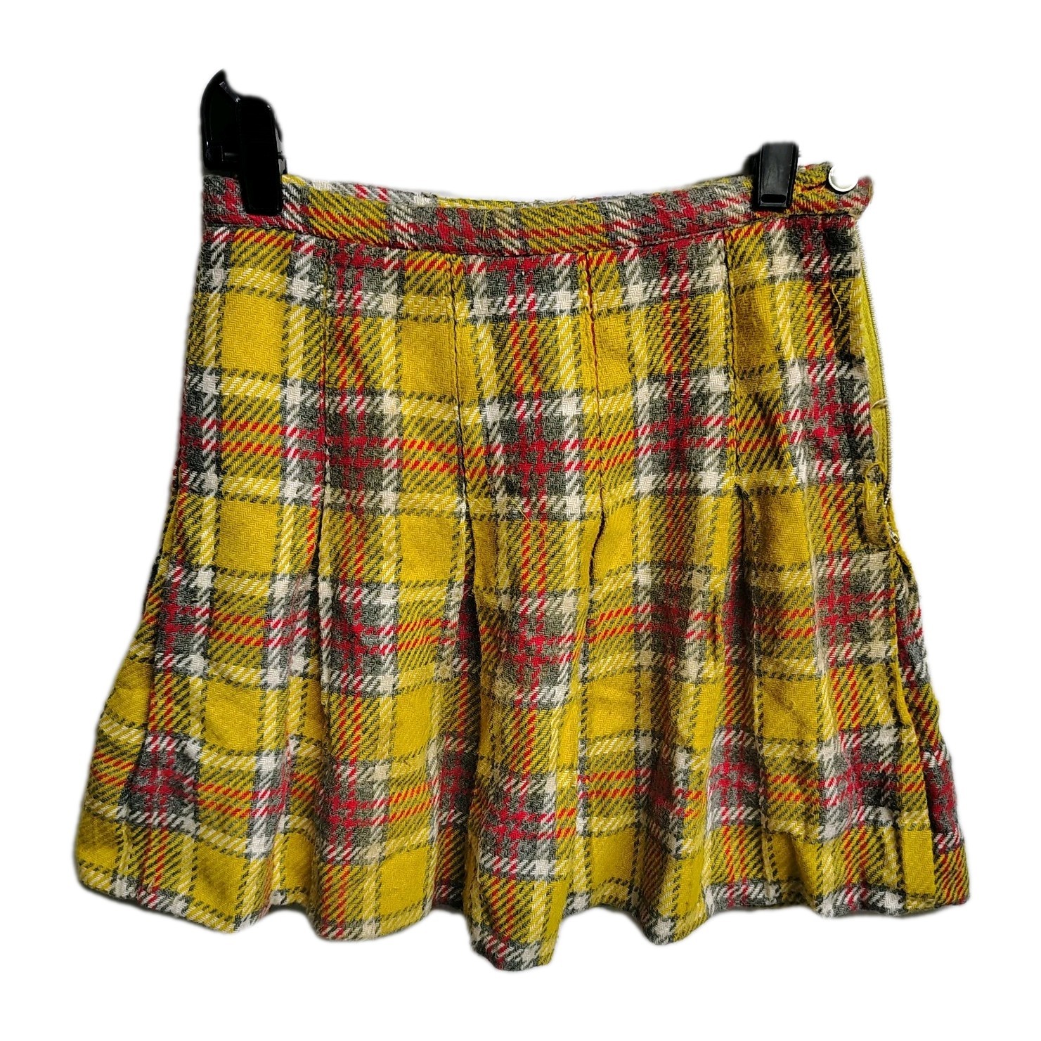 Vtg LOT OF 6 1960s 70s Wool Plaid Mini Skirts Dress Handmade Preppy School Girl