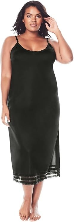 NWOT Black Womens Comfort Choice Full Slip Snip-to-Fit Size 5X