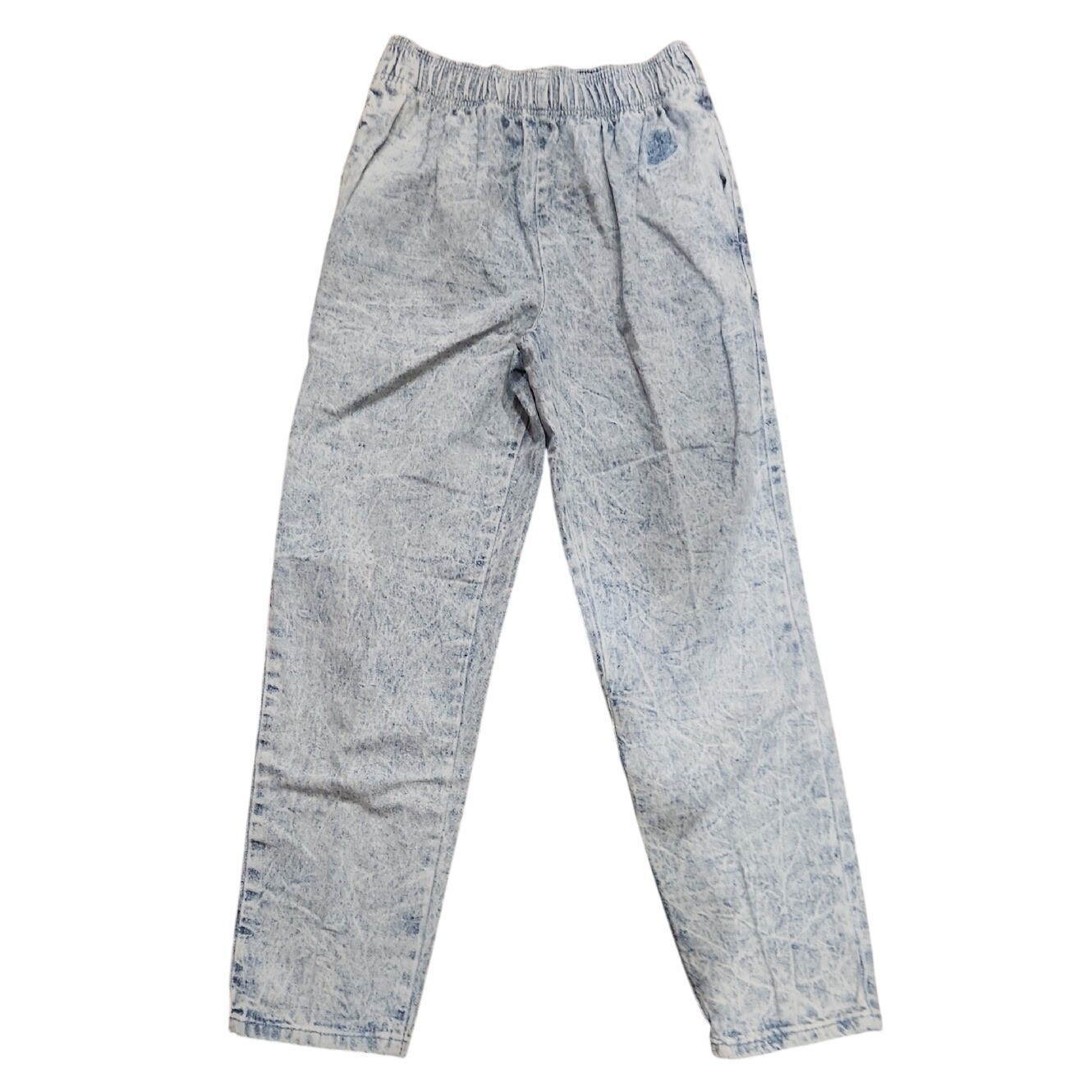 Vintage 80s Gitano Logo Acid Wash Pull On Jean Stretch Streetwear Retro Taper L
