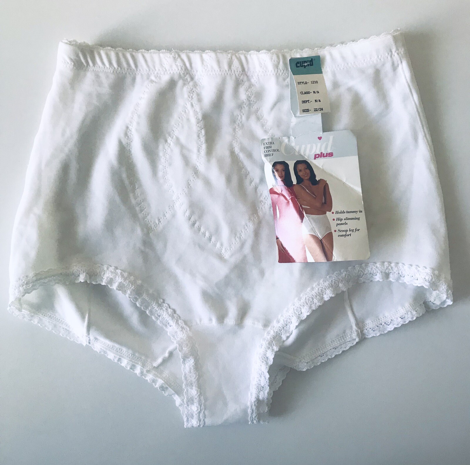 Vintage Cupid White High Waist Panty Girdle Shaper Size 22/24 Extra Firm Control