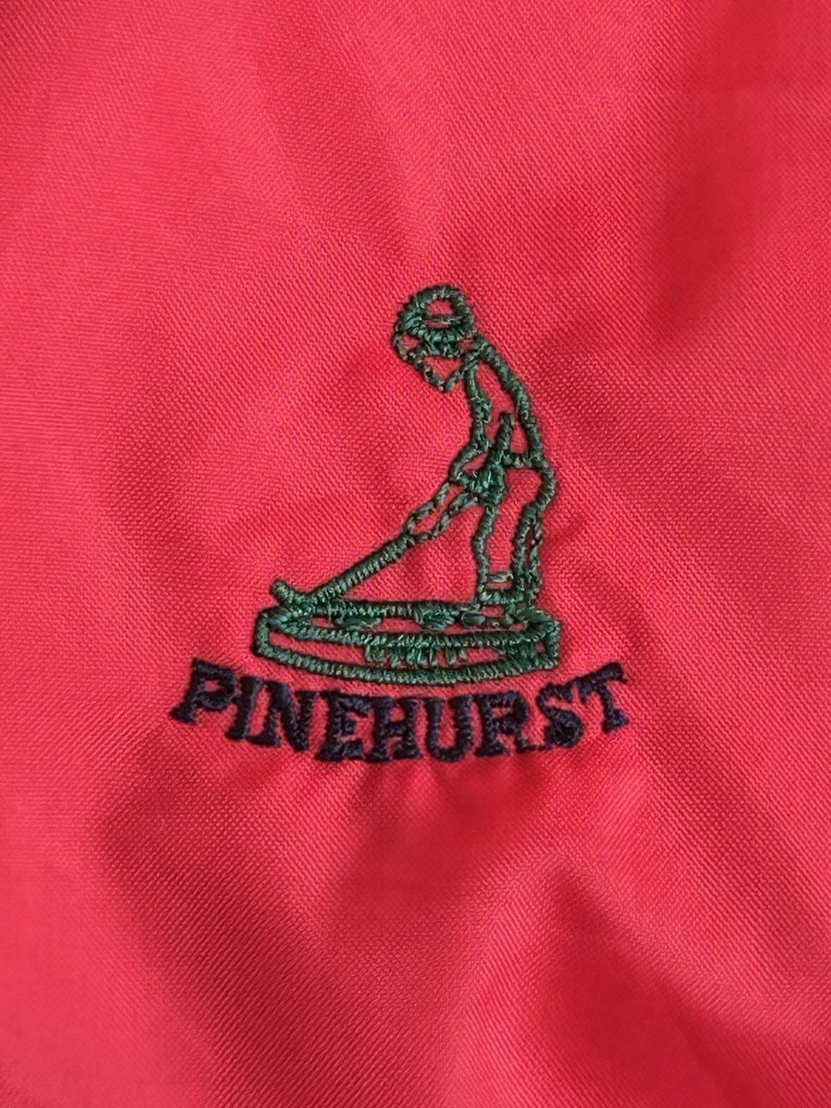 Vintage 80s Pinehurst Golf Course Resort NC West Wind Windbreaker Ladies M Red