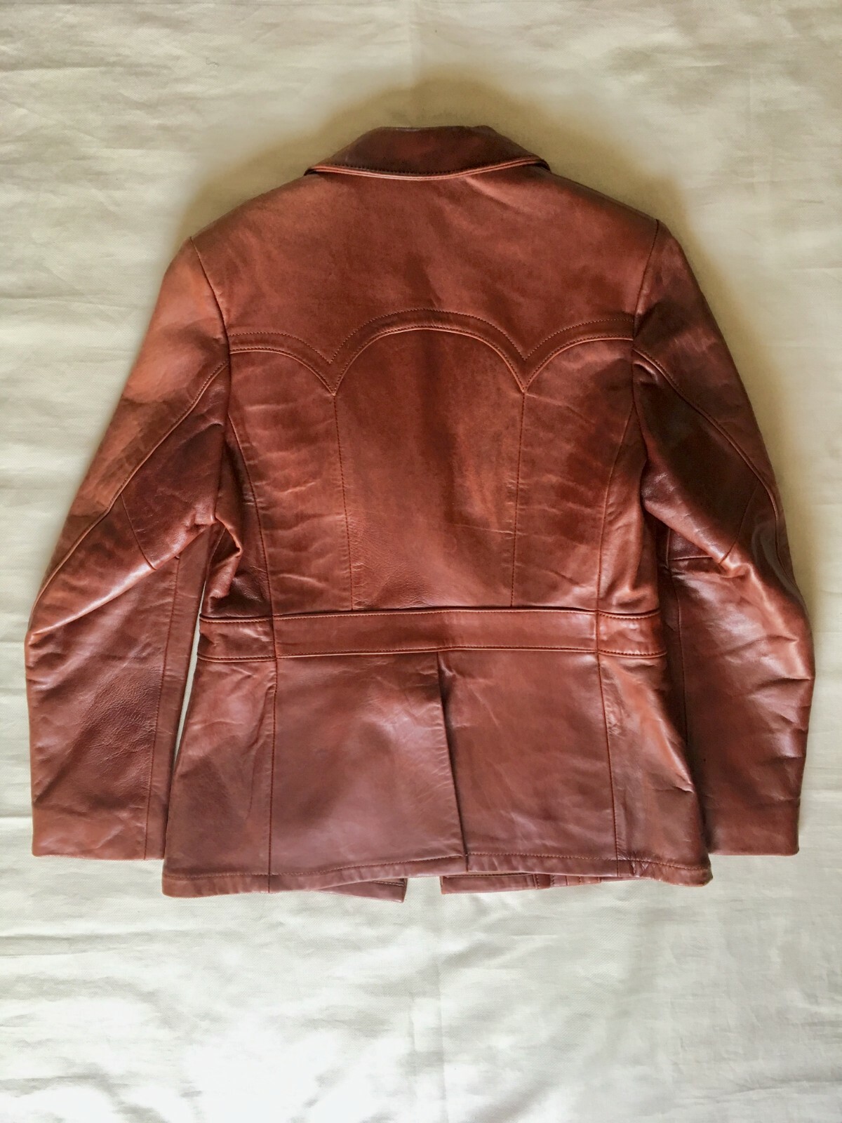Womens Vintage Leather Jacket / Size 14 / Kenny Rogers / Robert Lewis