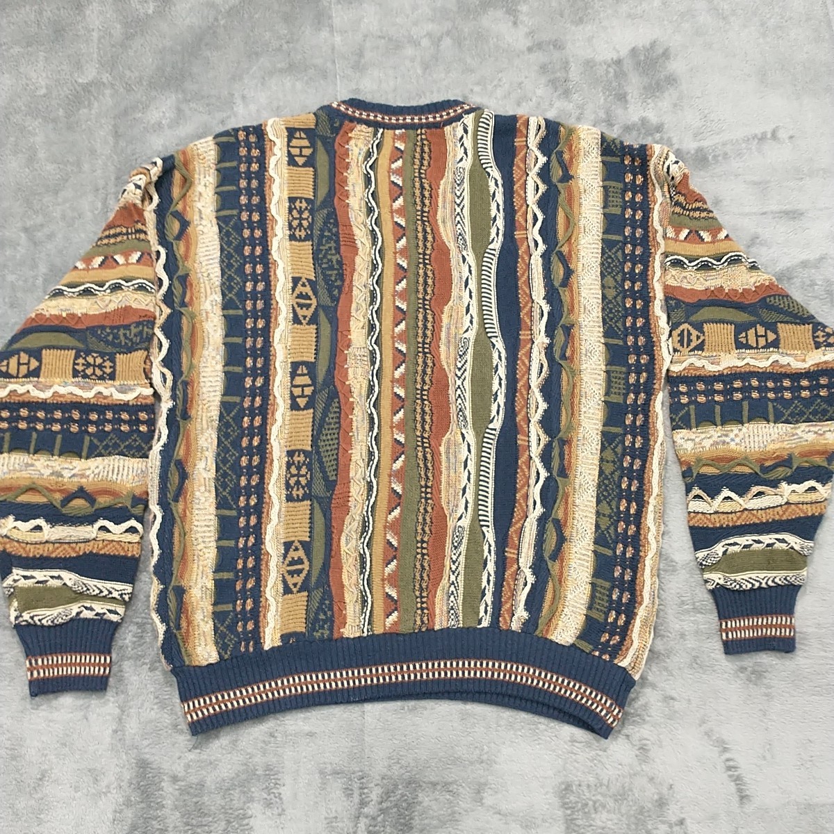 Vintage Murano Coogi Style Sweater Multicolor 90s Size Large