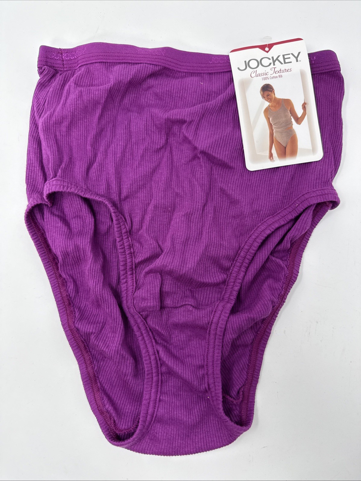 NWT VTG JOCKEY FOR HER Classic Textures HIGH WAIST BRIEFS PANTIES SZ 7
