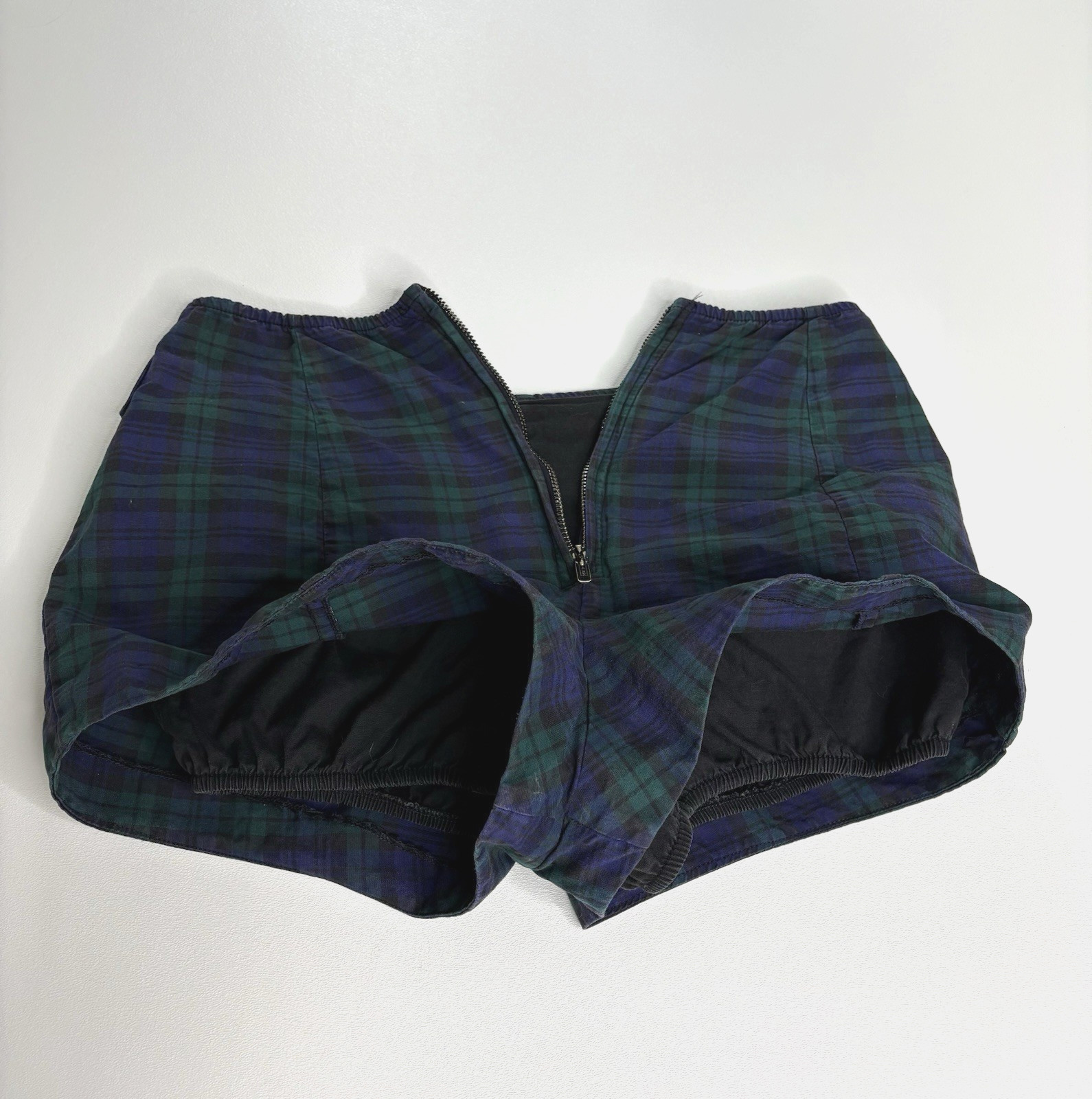 Vintage 1960s Bikini Plaid 2 Piece Swimsuit Sz Small Boy Shorts ILGWU Union Made