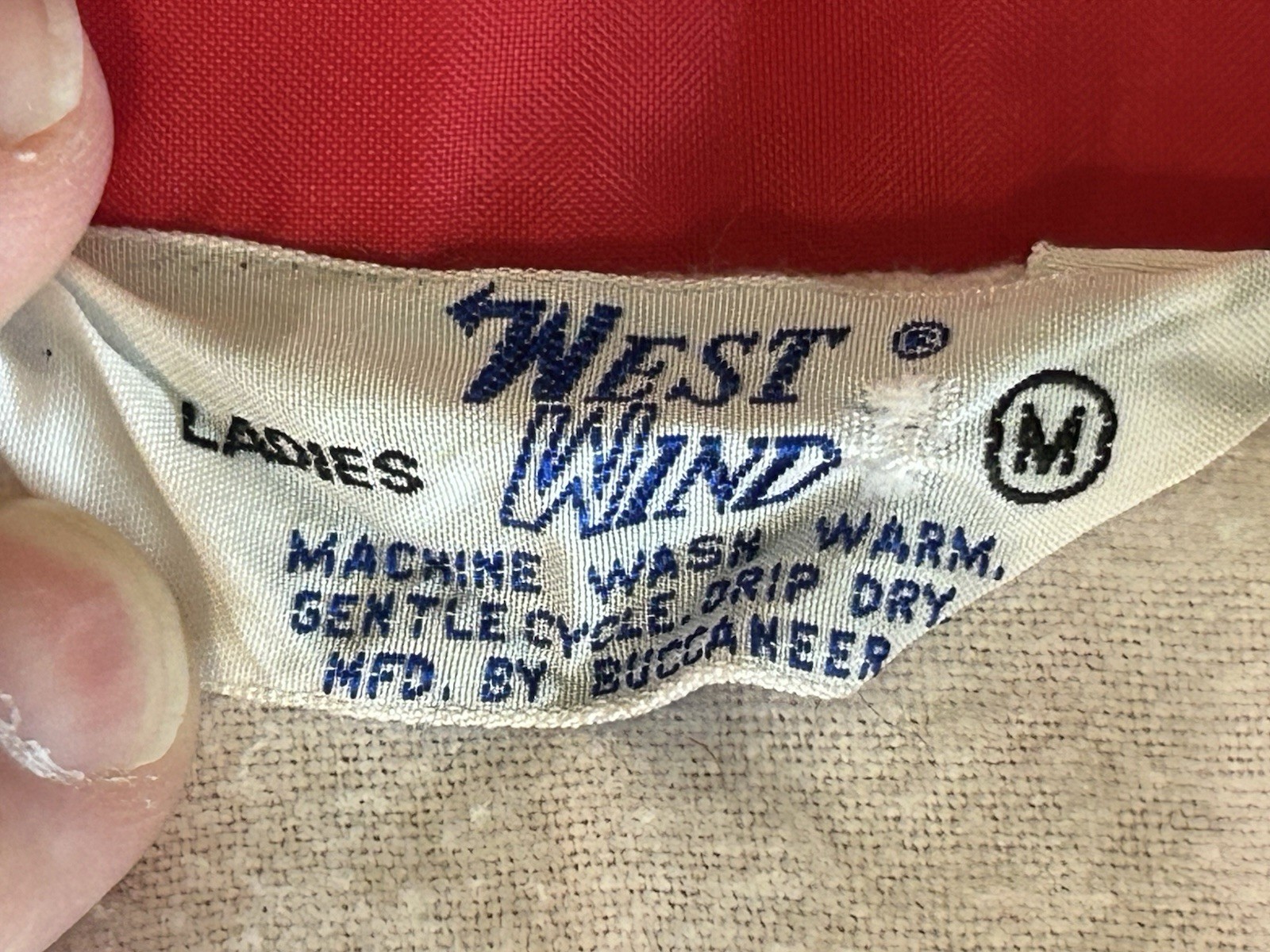Vintage 80s Pinehurst Golf Course Resort NC West Wind Windbreaker Ladies M Red