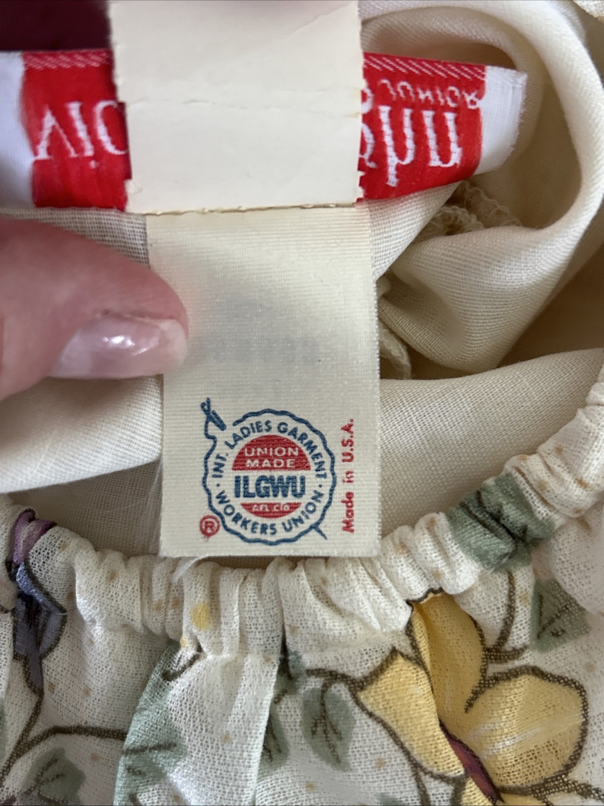 Vtg Vicky Vaughn Juniors 1970s Cream Floral Maxi Sundress Ruffle Bust XS/S Sz 5