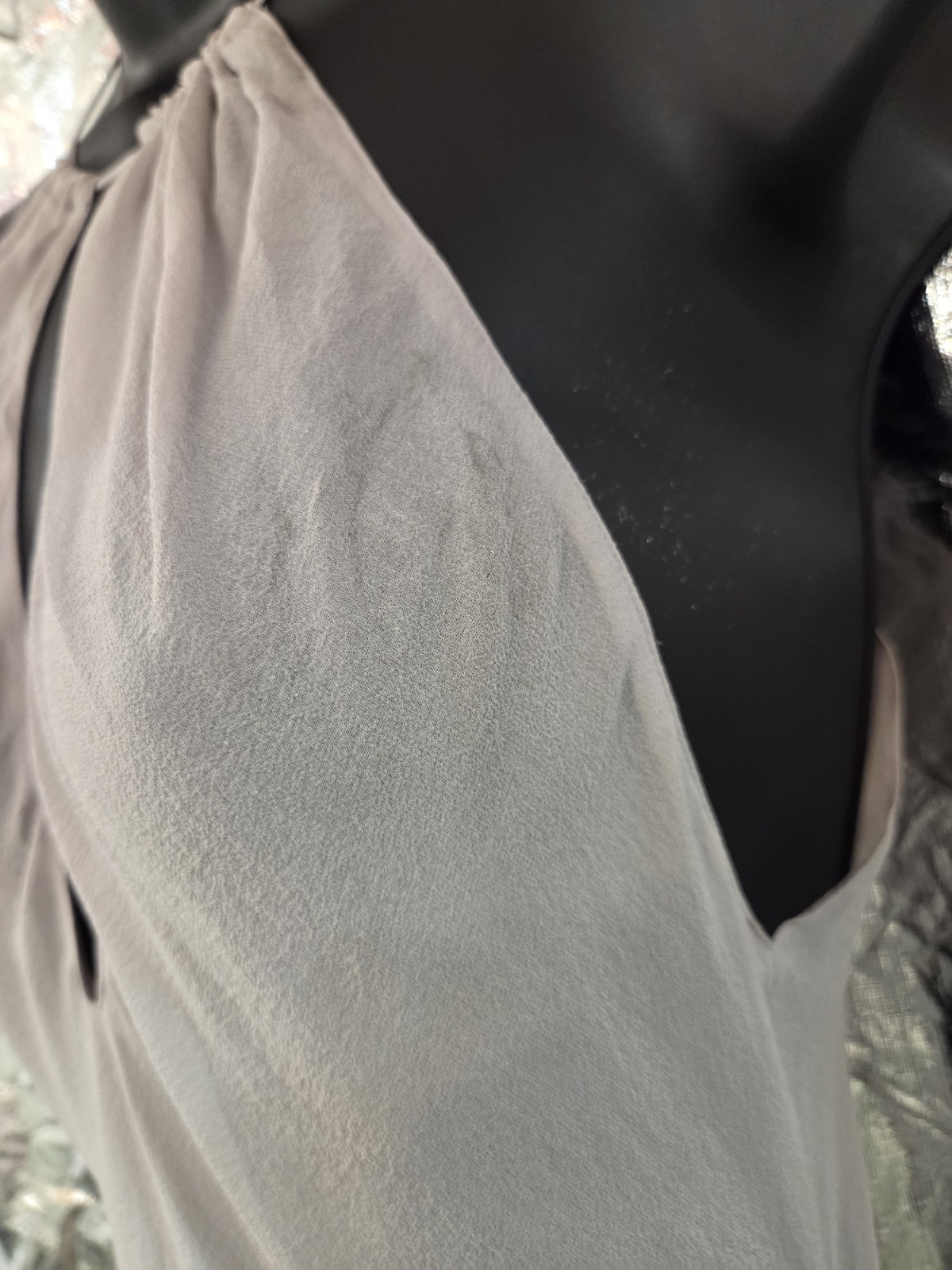 NEW Vintage Light Grey Sexy Nightie Dress Victoria&rsquo;s Secret 100% Silk Small 2000