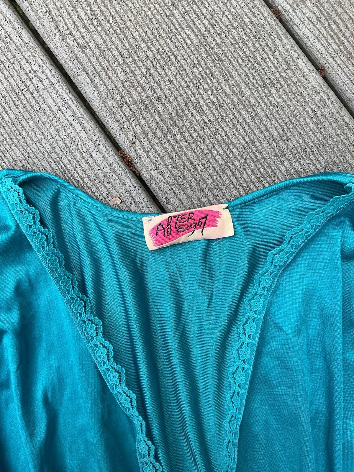 Vintage After Eight Turquoise Long Nightgown M/L