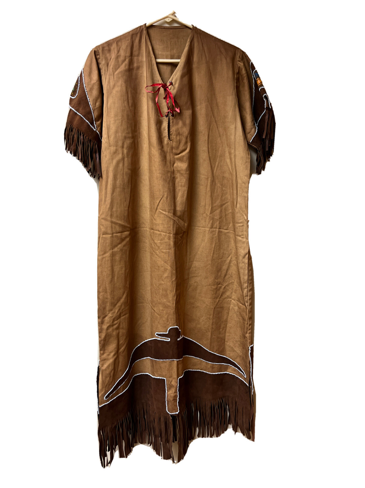 VINTAGE 40s 50s Native American Indian costume dress *See Description