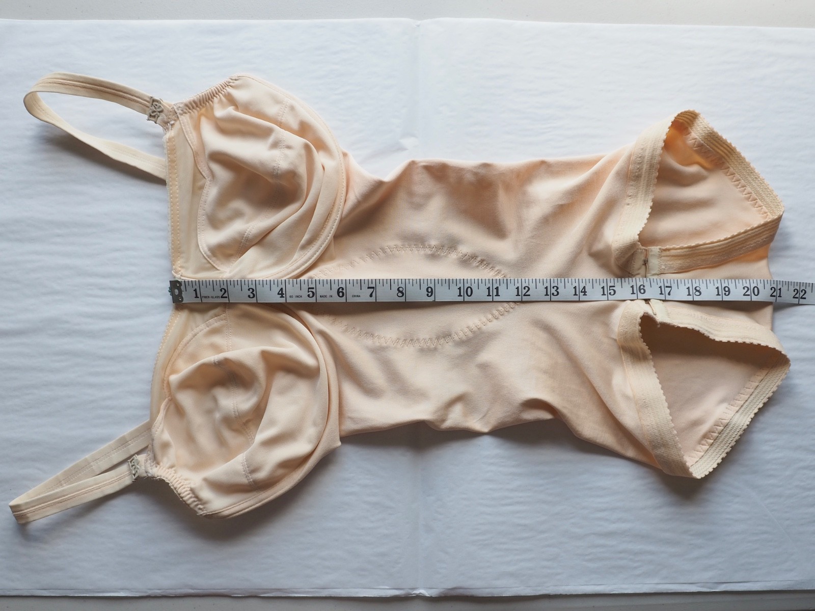 60s Vintage Goddess Corselette 38DD Underwire Bodysuit One Piece Shaper ILGWU