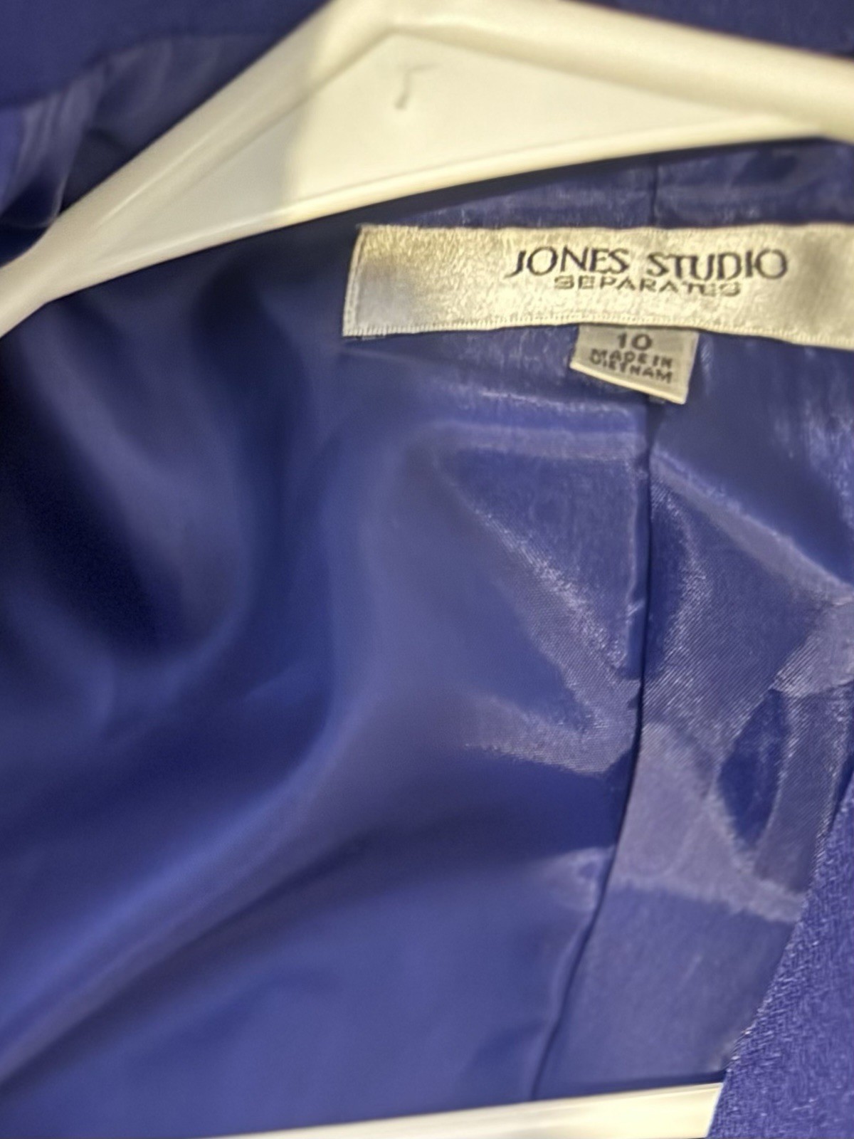 Jones Studio Royal Blue & Black Jacket Blazer Single Breasted Women&rsquo;s Size 10