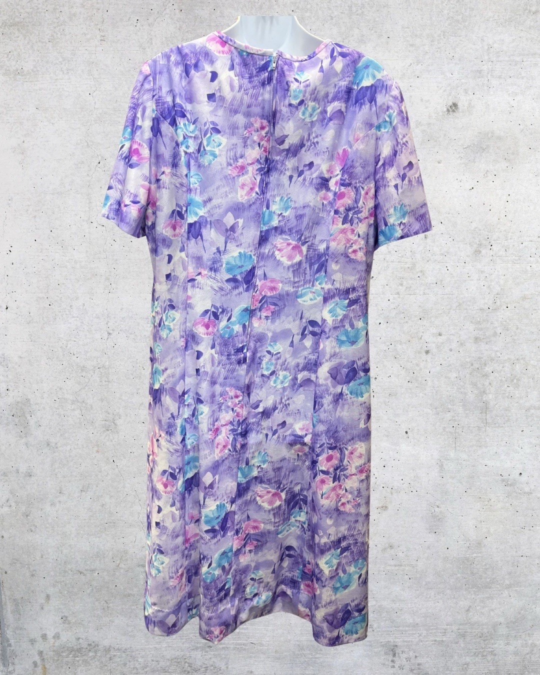 Vintage Tribute Dress Set Womens Large Lavender Floral 2 Piece Jacket Dress USA