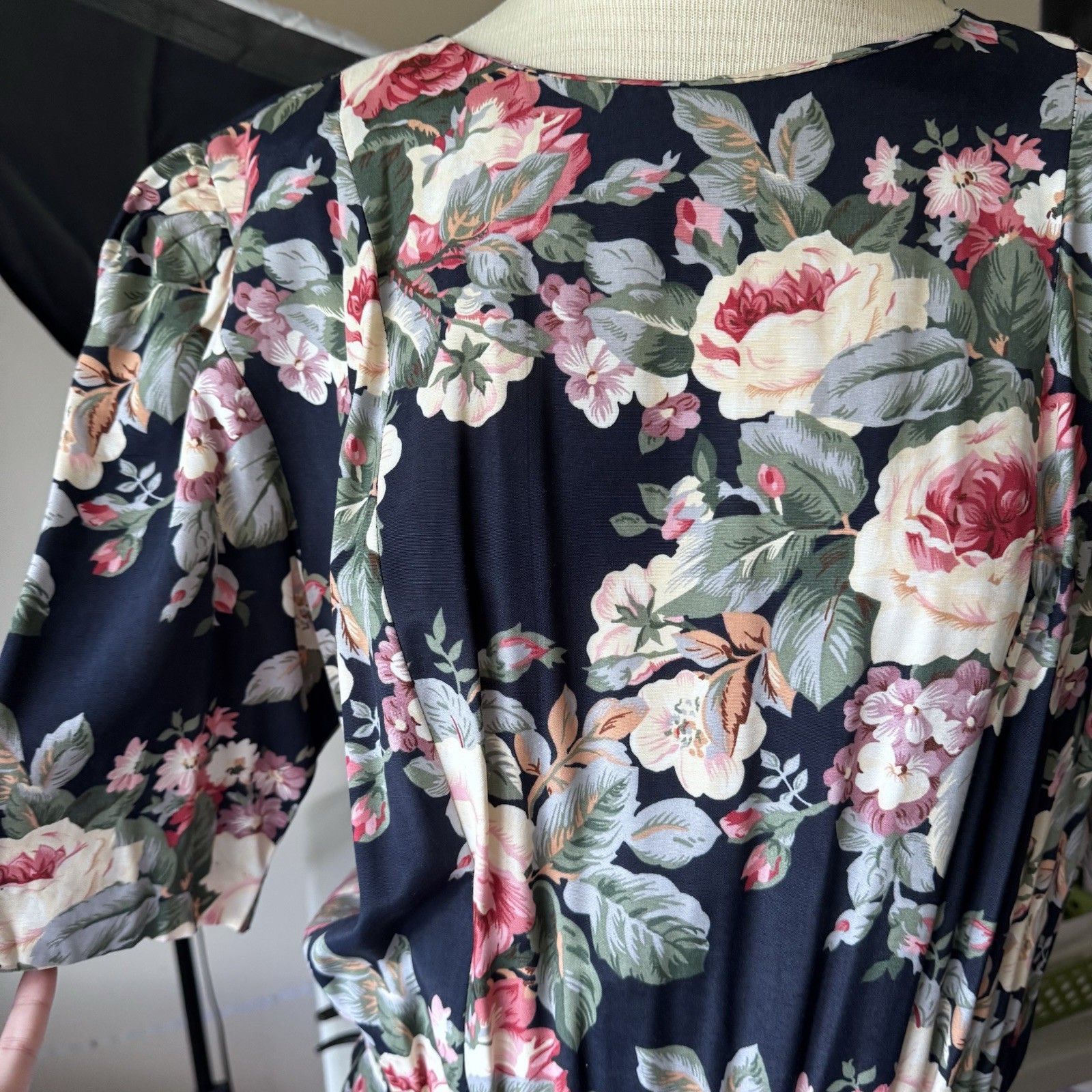 Vintage E.D. Michaels Melanie Drucker 12 Floral A Line Dress Cottagecore Teacher