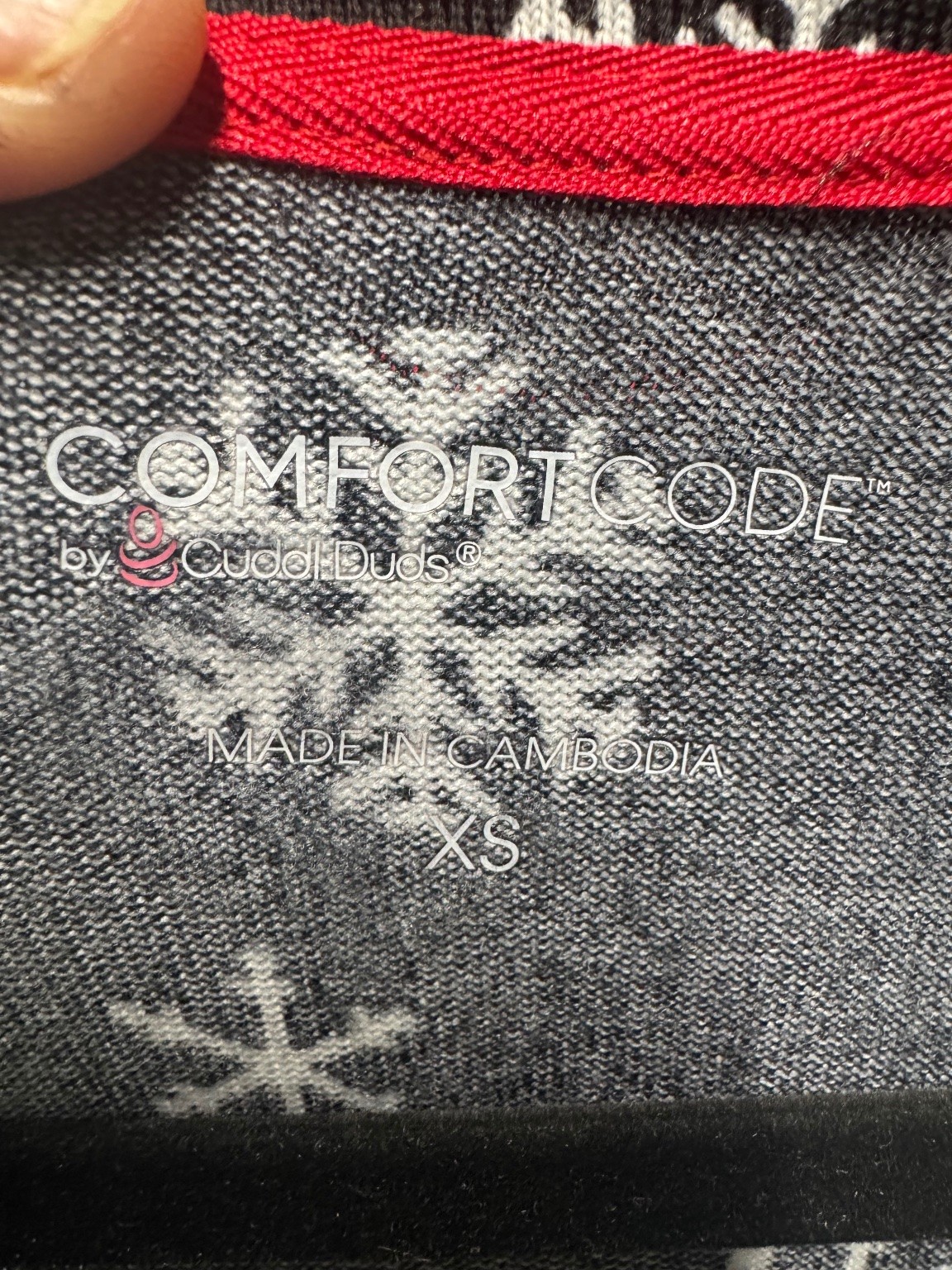 DA3290 COMFORT CODE by Cuddl Duds Sleepshirt Dress XS Black Snowflake Holiday