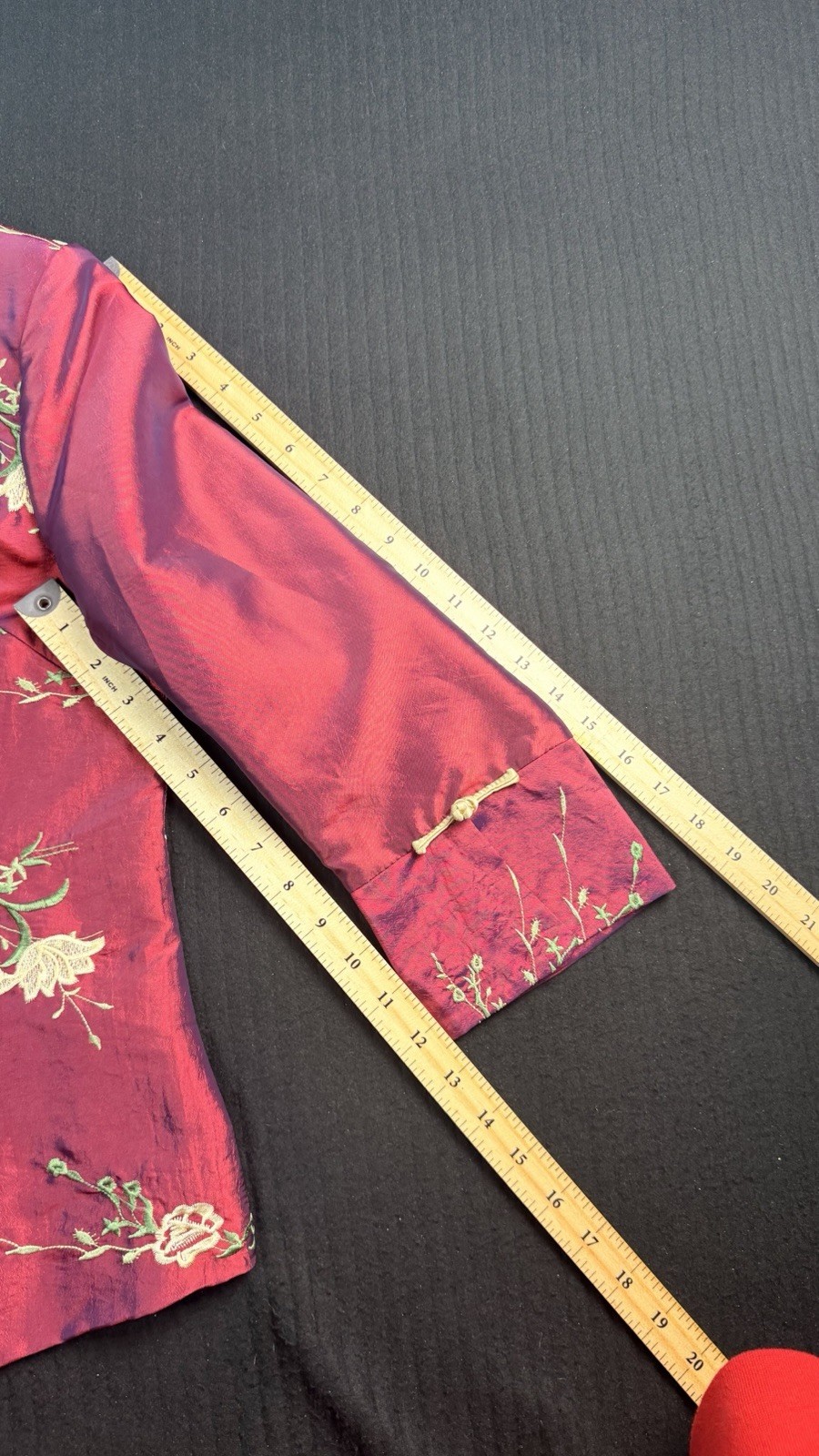 🪷 VTG Inspired Asian Embroidered Mandarin Jacket women 5XL Fits L 44-15 🪷