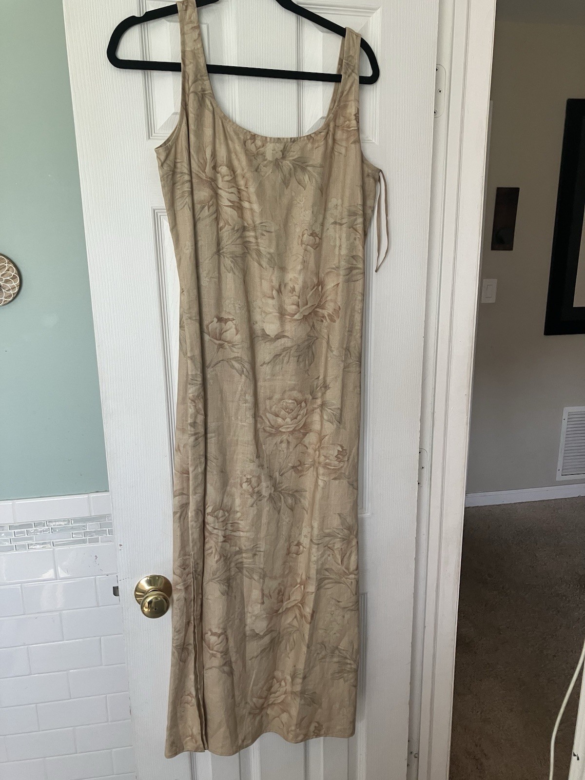 Vintage Emanuel Ungaro Liberté 100% Linen Floral Maxi Dress – Size 12