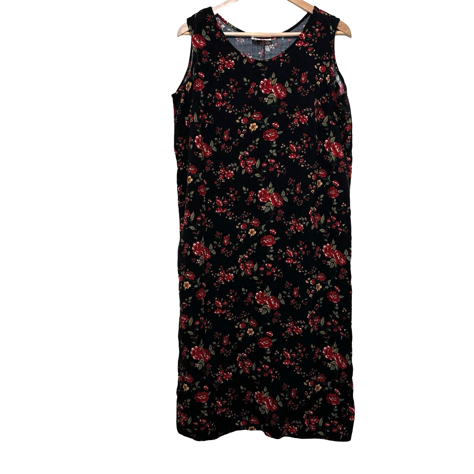 Vintage 90s R & K Women&rsquo;s Shift Dress floral size Large roses grunge