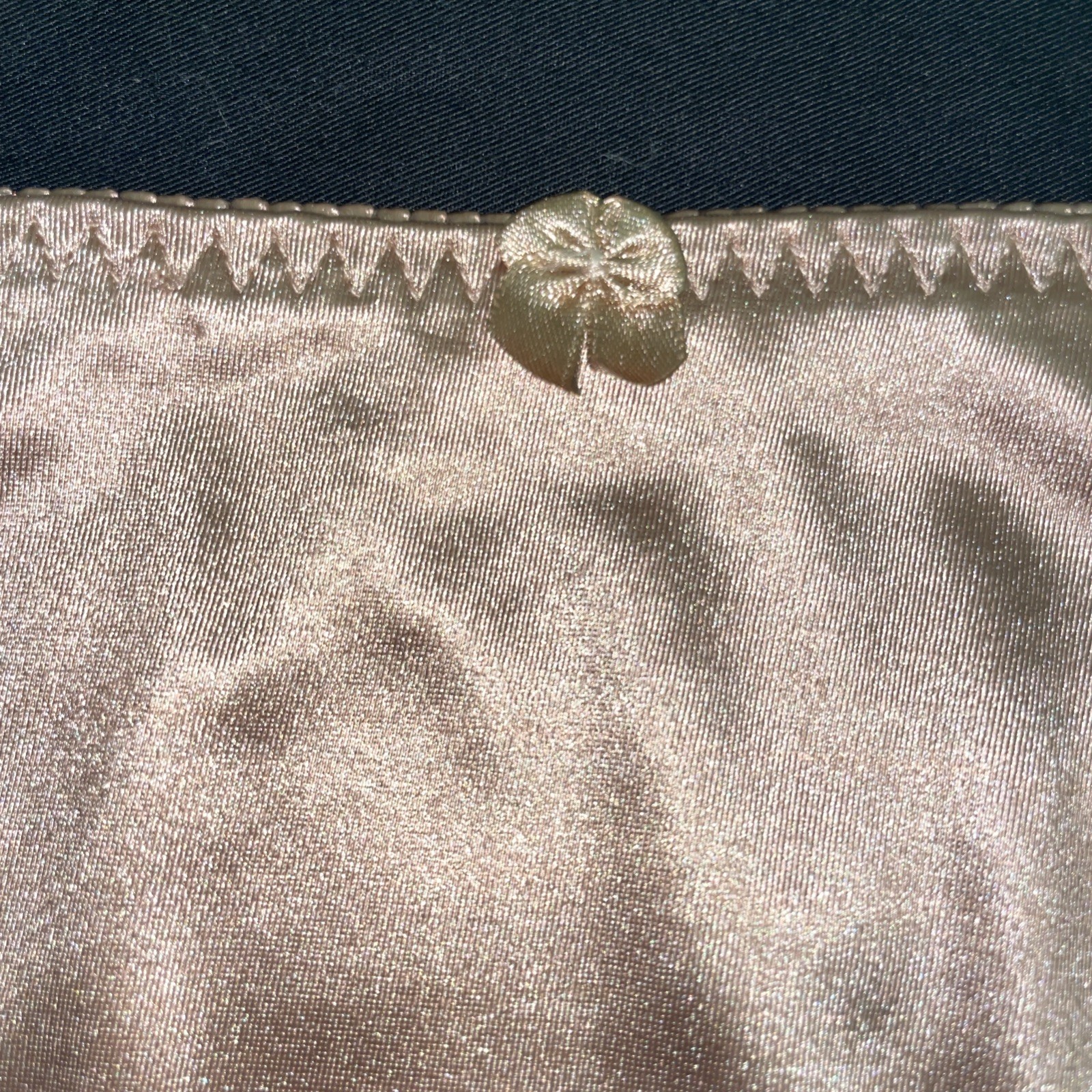 Delta Burke Panties Plus 10/3X Copper Glossy Satin Second Skin VTG hi-cut Sissy