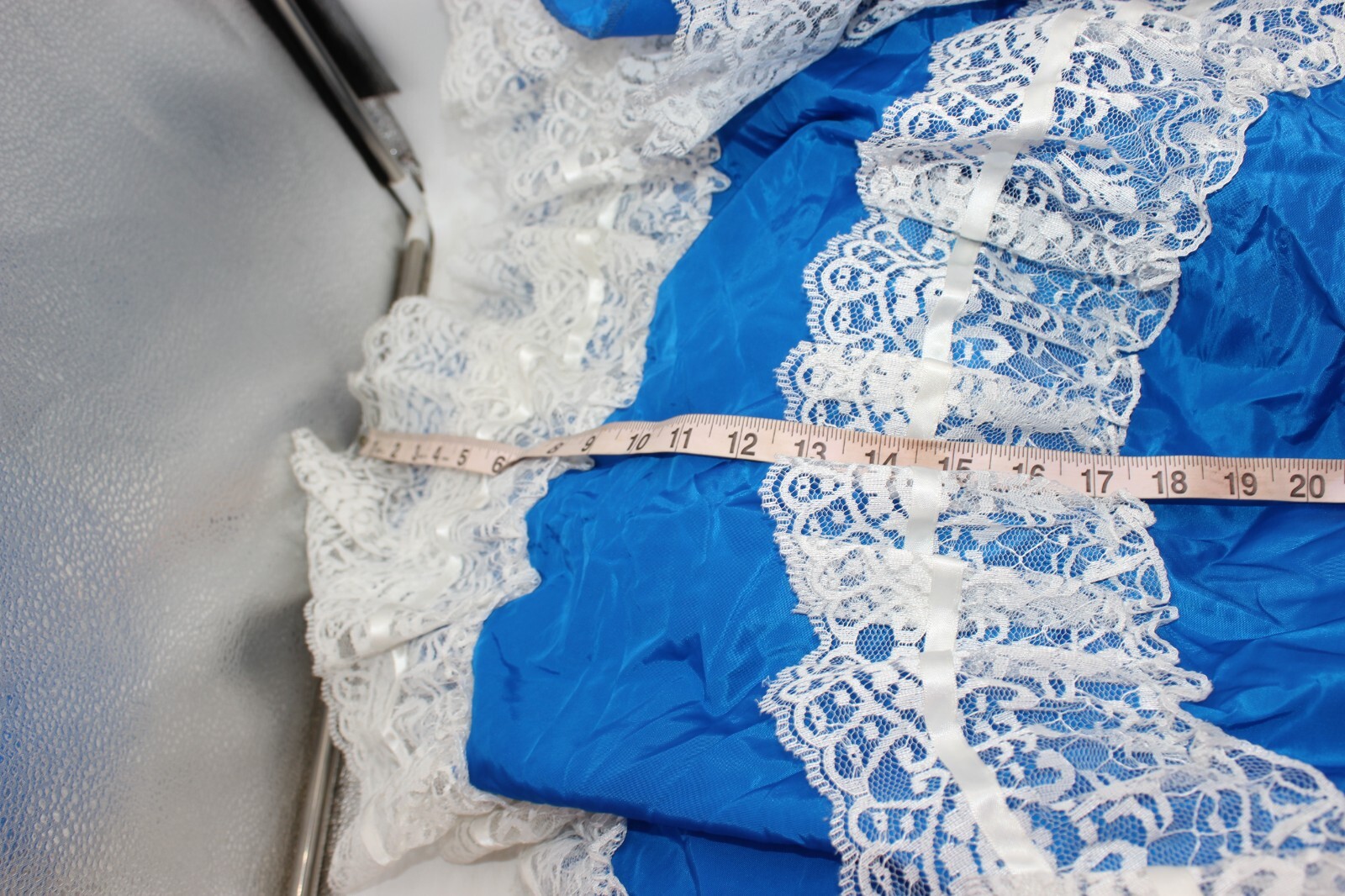 FLIRTATIONS Blue Colonial Victorian Gown Size 5/6 VTG Alfred Angelo Dress Prom