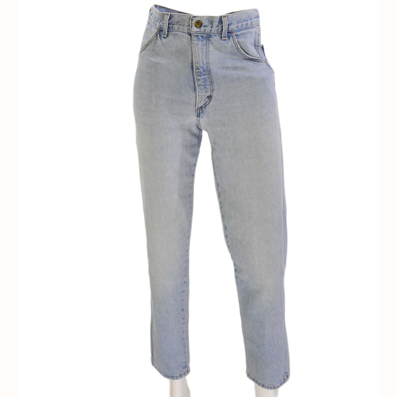 90s Vintage Rustler Light Wash Mom Jeans Womens 00 High Waist Straight Leg 2XS
