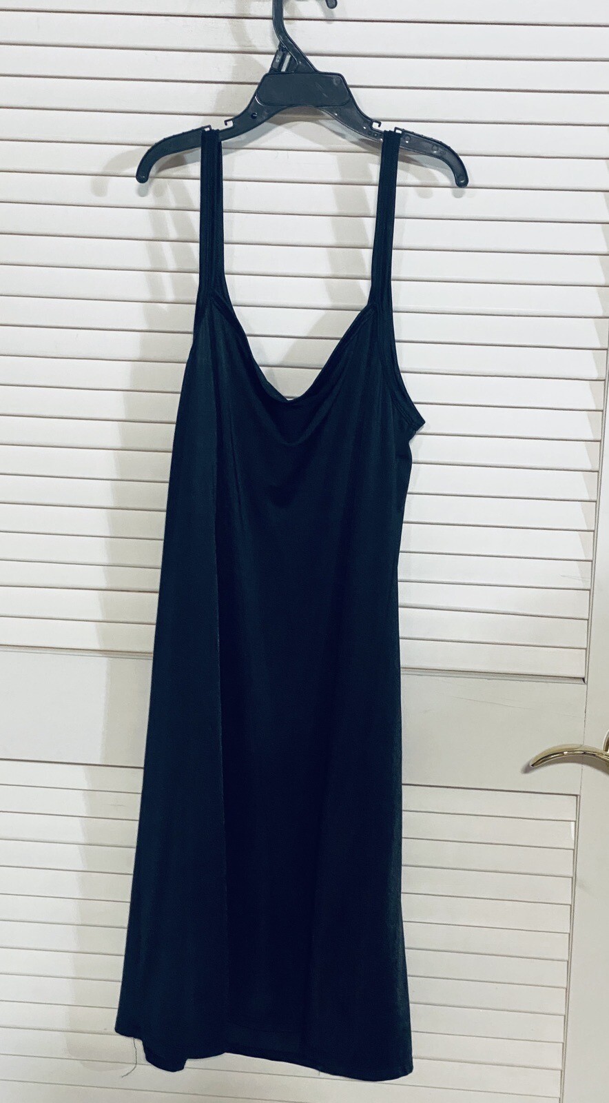 Vanity Fair Black Full Slip Dress Lingerie Size 18 36/42 Women EUC Made In USA
