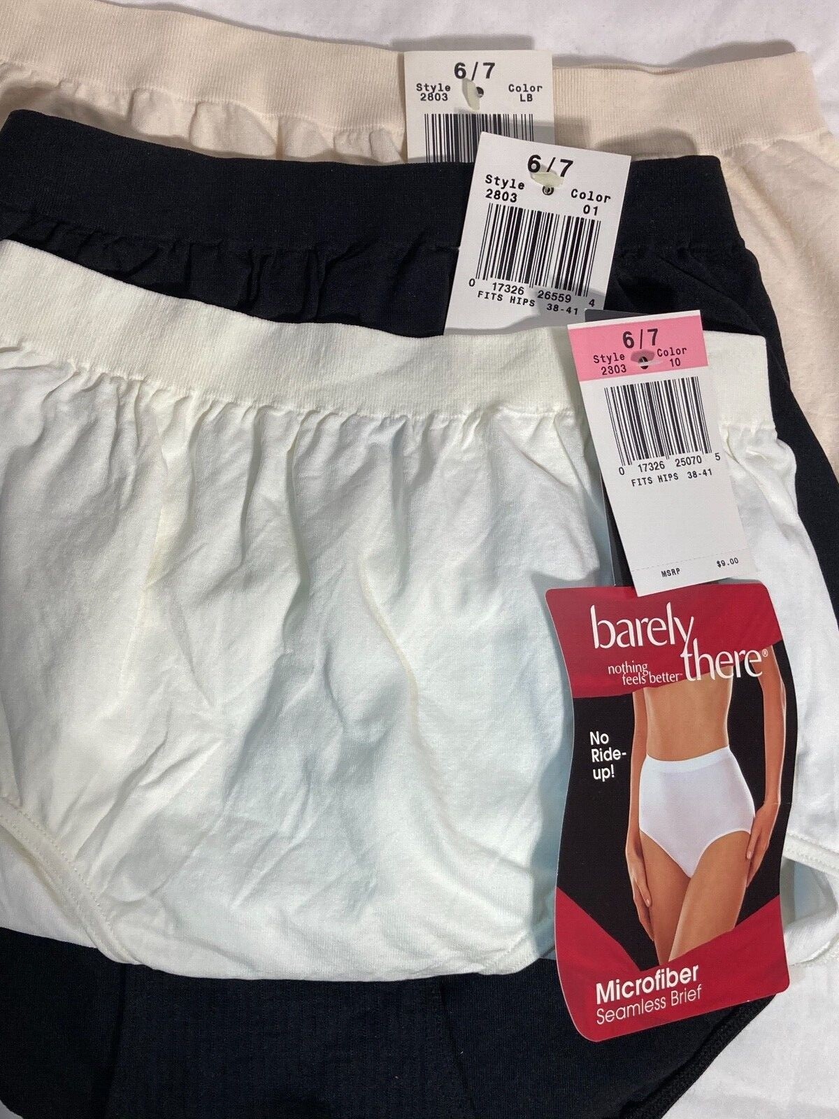 Vntg Barely there Full Coverage Nylon Microfiber Brief Women&rsquo;s 2803 Sz: 6/7 USA