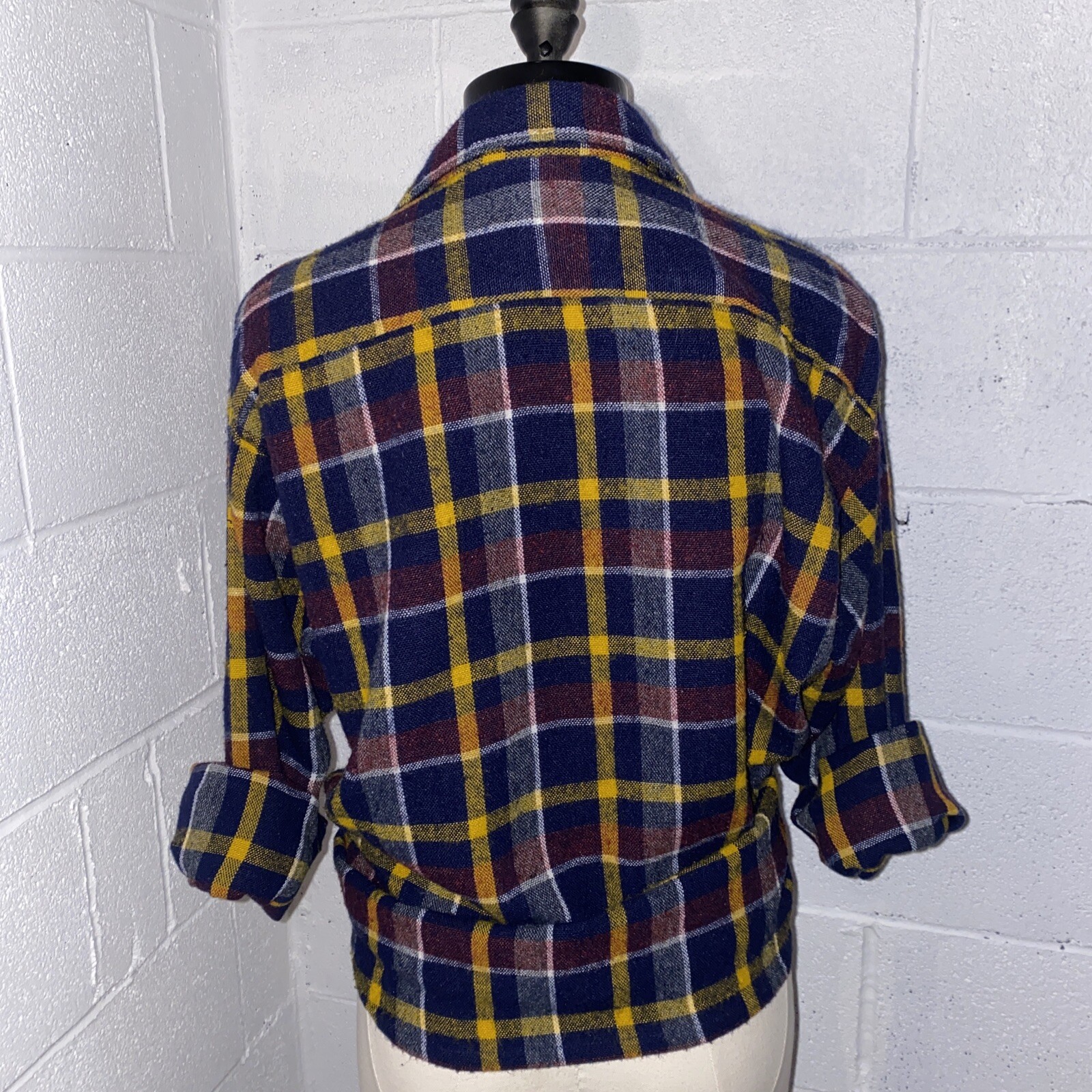 Vintage 1970s Plaid M/L Pinehurst plaid Retro camping bonfire Flannel Shirt A3
