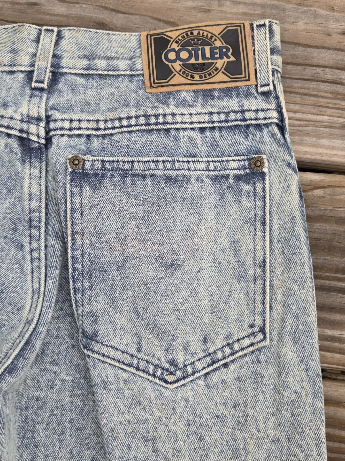 🐲Vintage Acid Wash Patchwork Jeans Womens 80s Dragon Biker Distressed Denim🐲