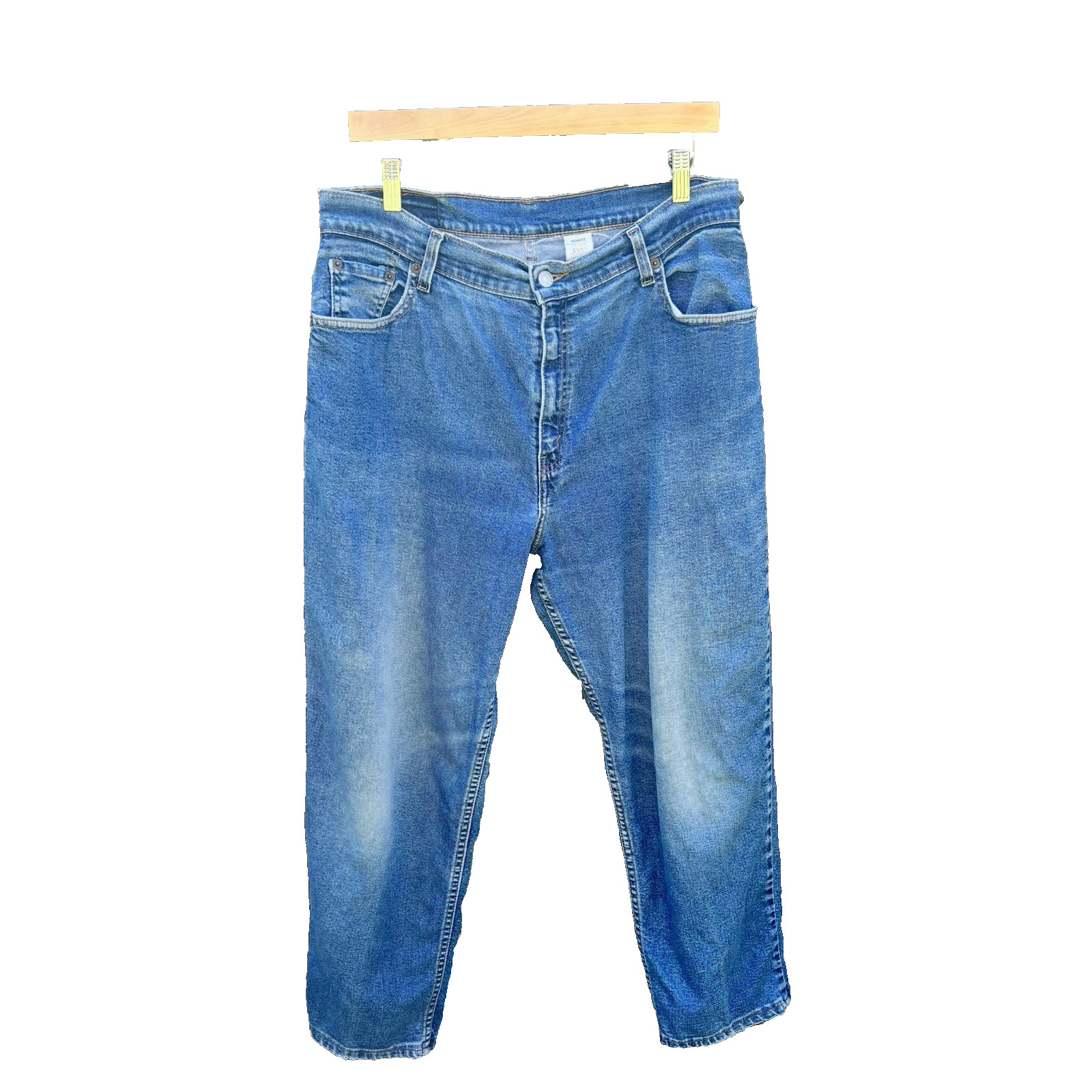 VTG Levi&rsquo;s 550 Jeans Y2K Relaxed Tapered Womens 32 x 26.5 Med Wash Mom Grunge