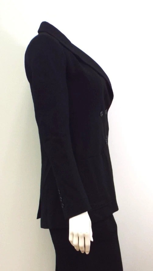 Vintage Yves Saint Laurent Rive Gauche Black Wool Blazer Jacket Women’s Size 40