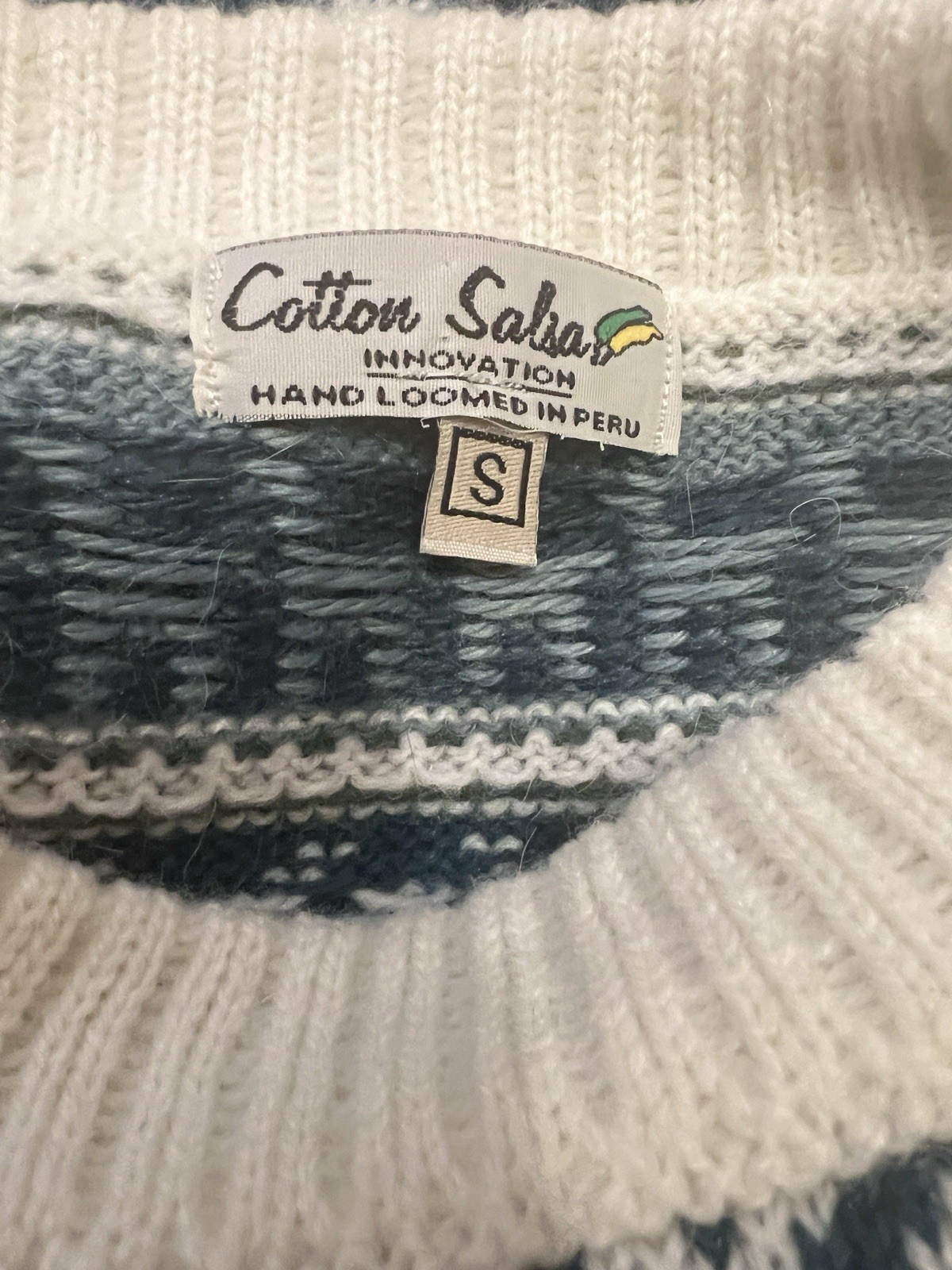 Vintage Alpaca Pullover Sweater – Made in Peru – Size S-Unisex