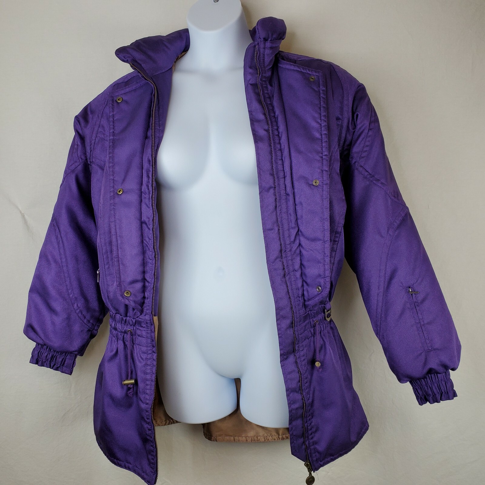 Vintage Ski Coat Large Purple Jacket Descente Oversized Retro Androgyny A-Framed
